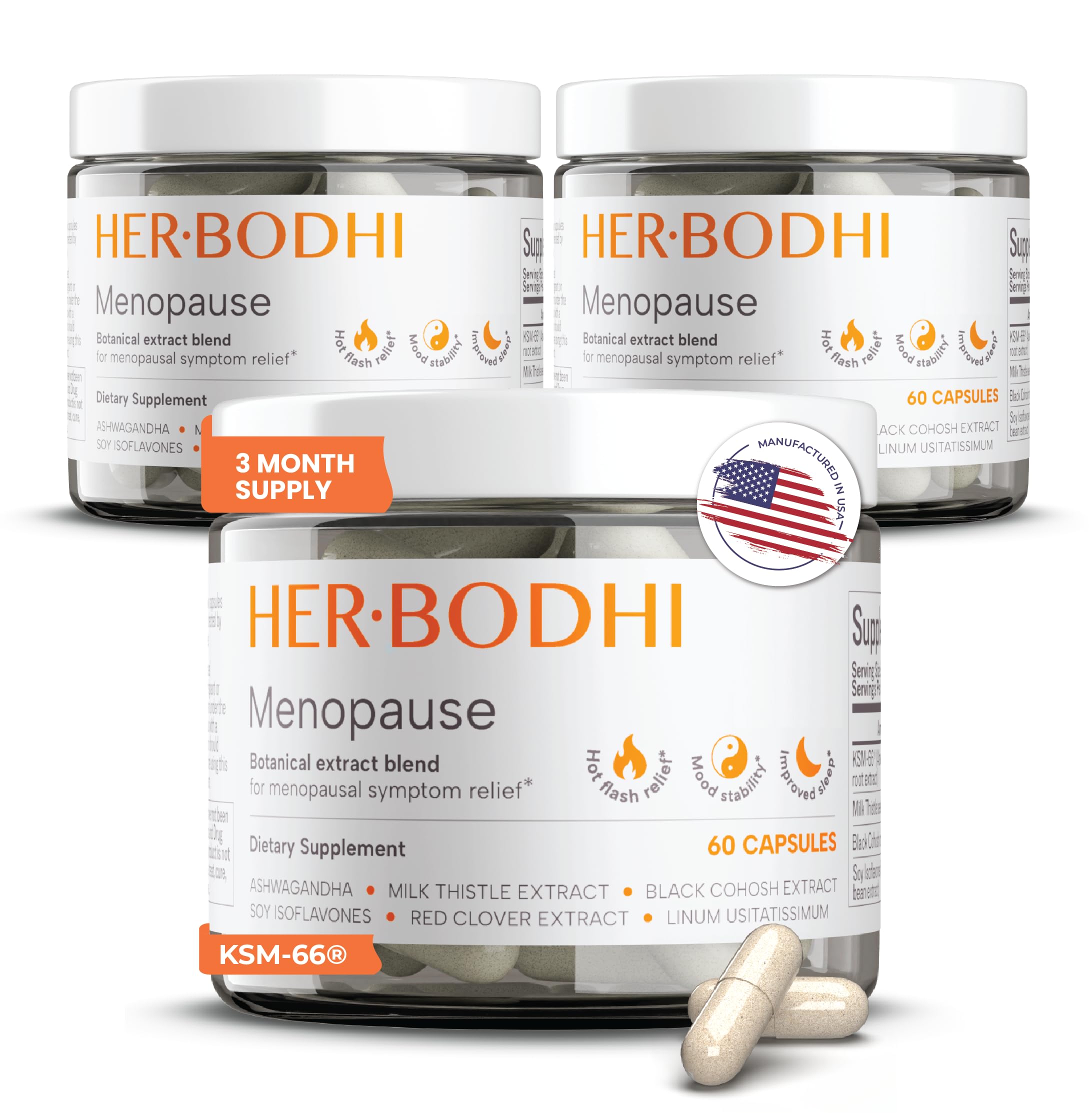 Her Bodhi Meno Menopause Support with Ashwagandha & Soy Isoflavones