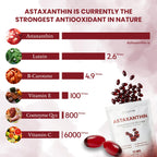 Astaxanthin 12mg Softgels - Natural Microalgae Source


