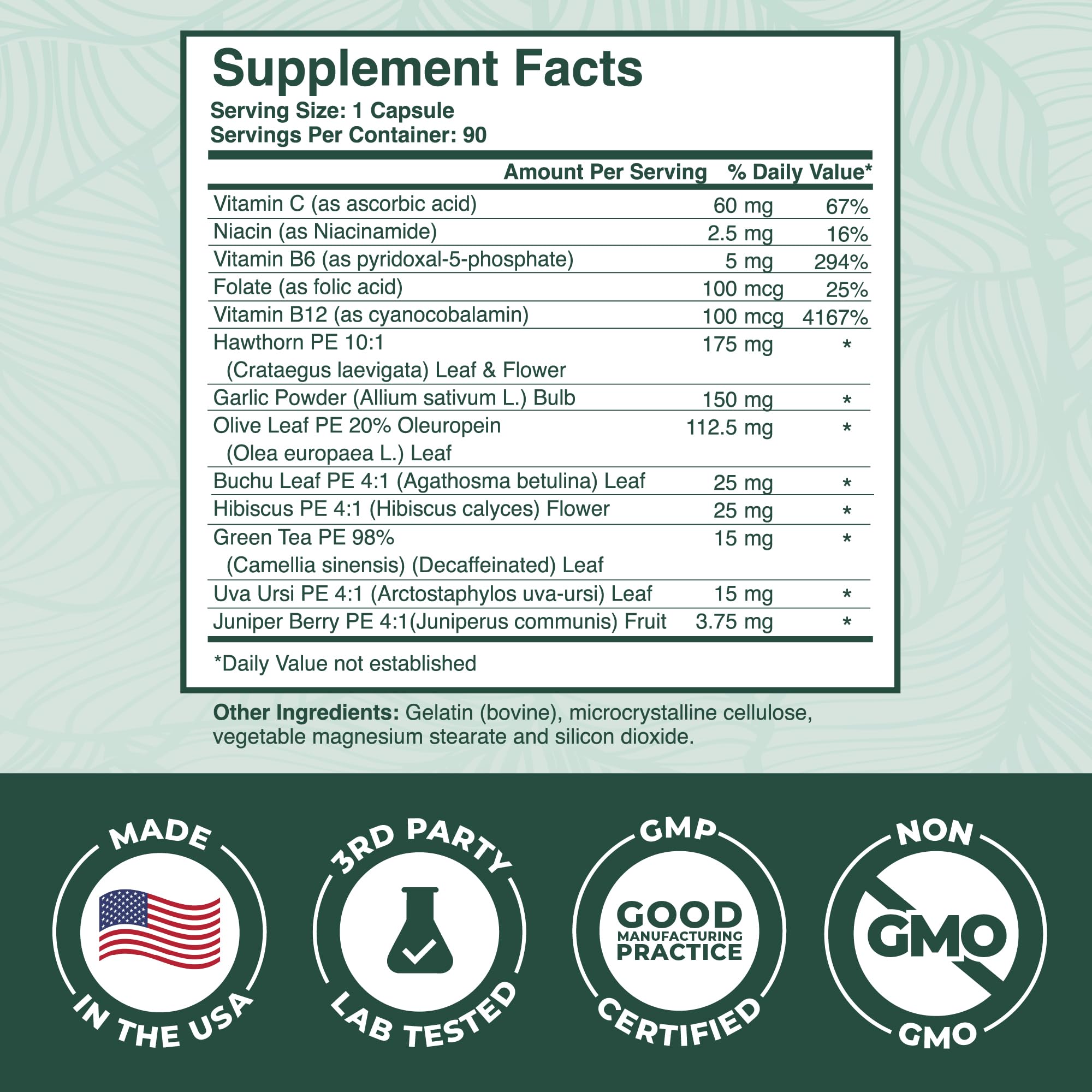 PurePremium Blood Pressure Support | Hawthorn & Garlic

