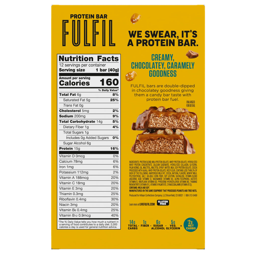 FULFIL Protein Bars Gluten Free On-The-Go Snack

