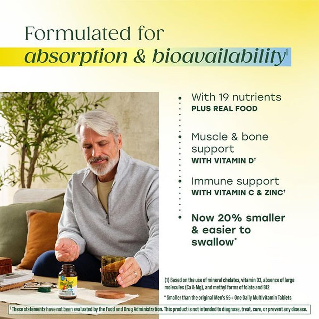MegaFood Men 55+ Multivitamin – Vegetarian Immune & Bone Support

