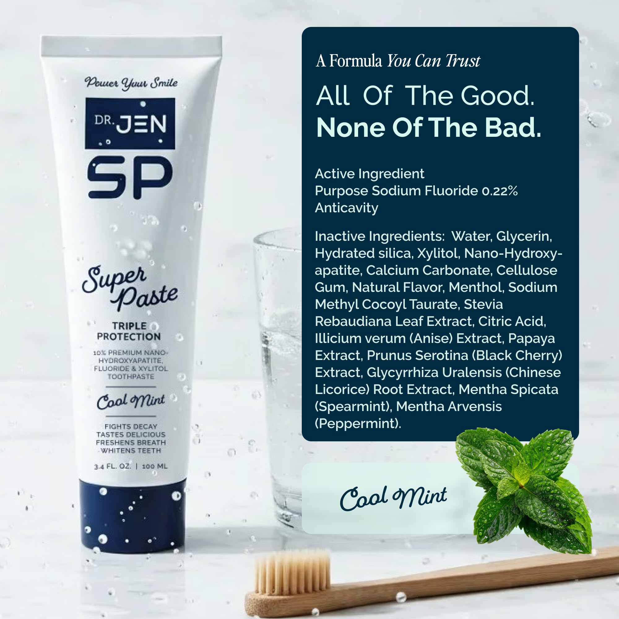 Dr. Jen Toothpaste with Nano Hydroxyapatite and Fluoride

