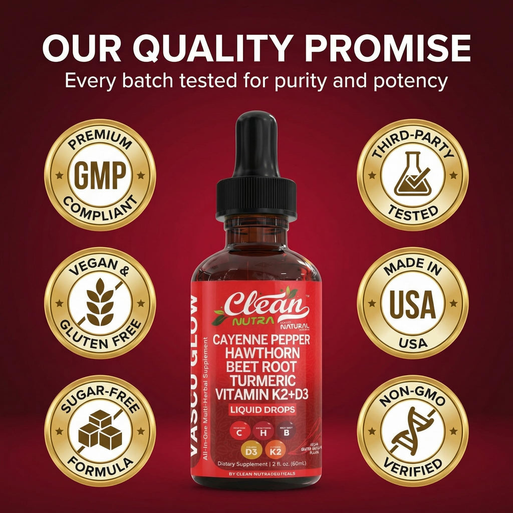 Clean Nutra Cayenne Pepper Drops with Hawthorn, D3 & K2

