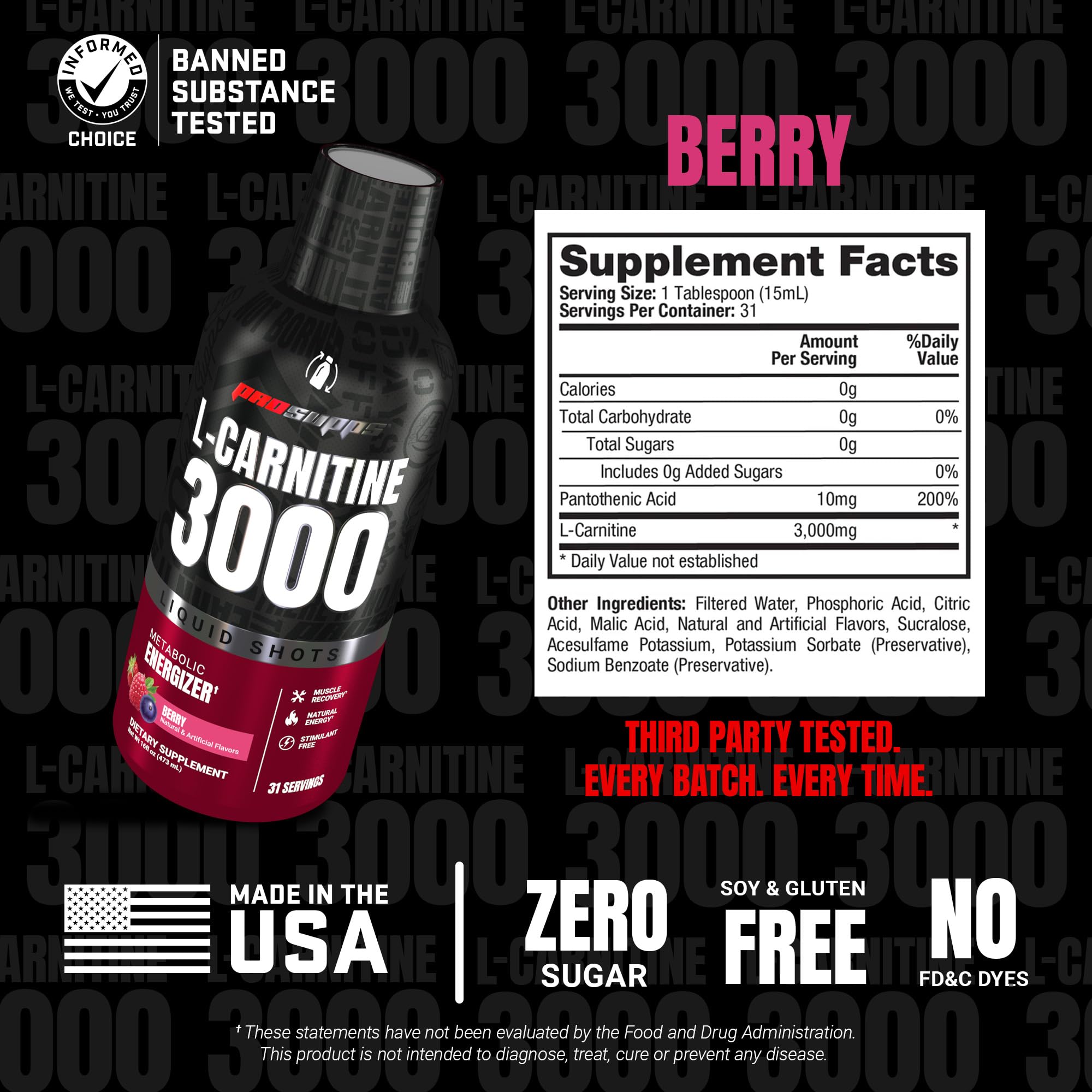 ProSupps L-Carnitine Liquid Shot for Energy & Recovery


