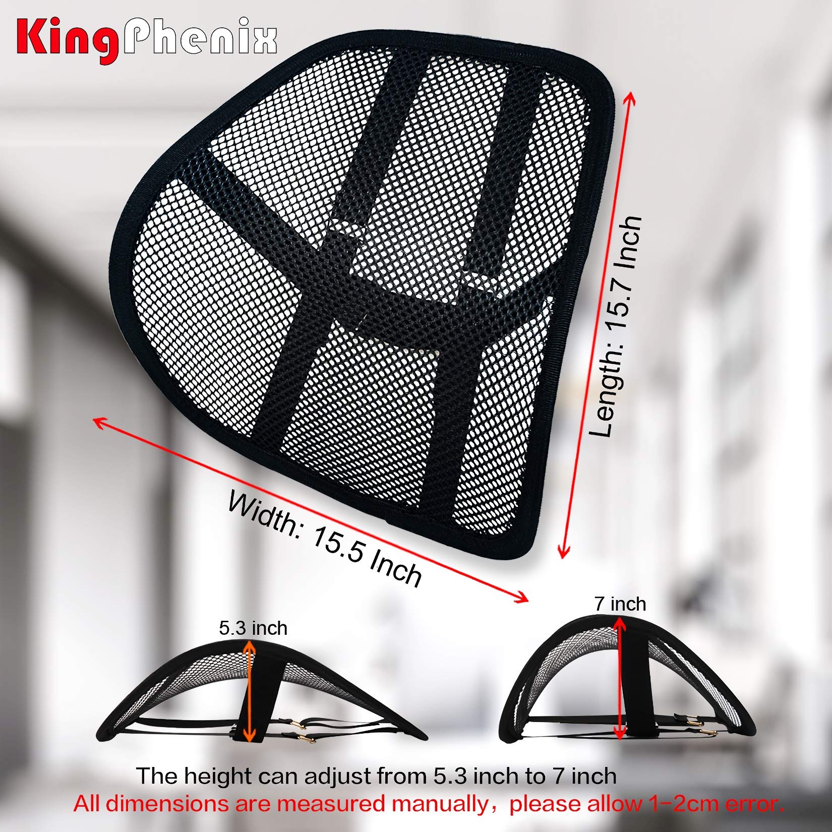 kingphenix Lumbar Support Cushion for Car and Office

