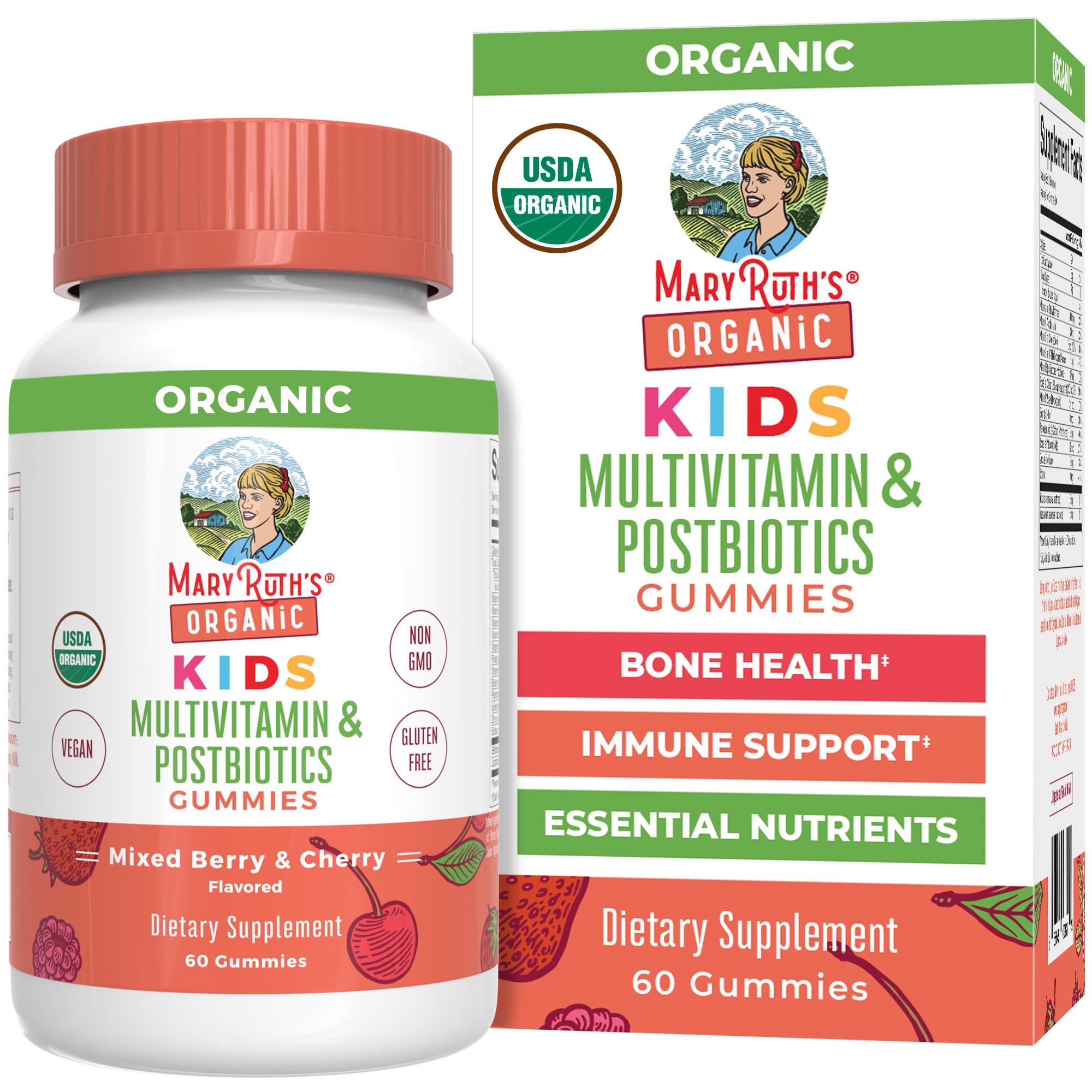 MaryRuth's Multivitamin Gummies with Postbiotics | USDA Organic

