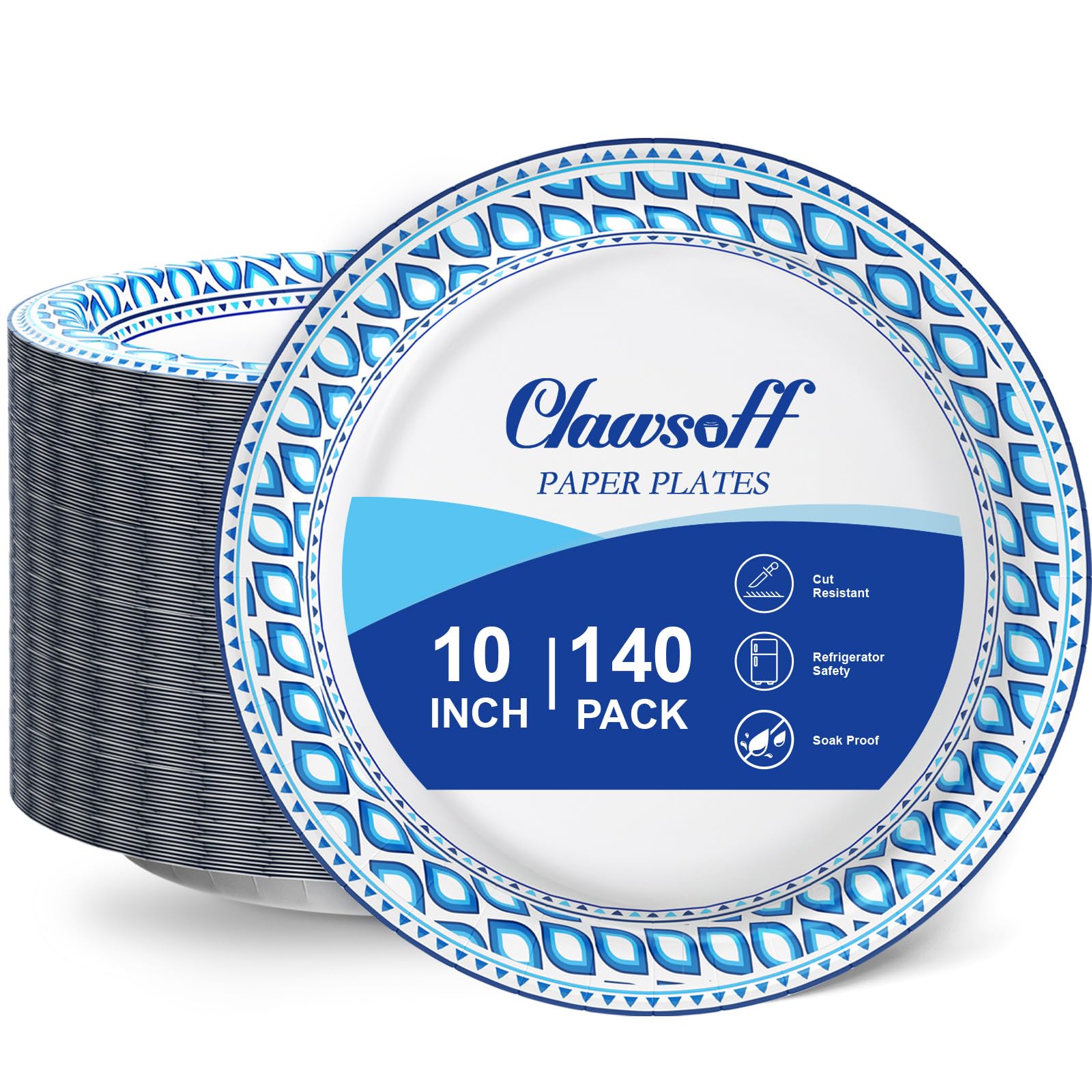 Clawsoff Disposable Paper Plates for Parties