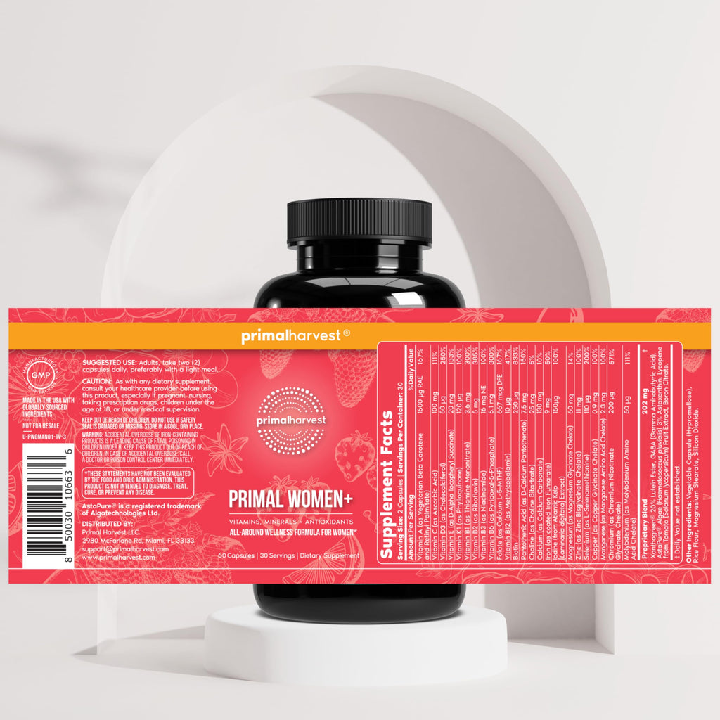Primal Harvest Women+ Multivitamin for Daily Wellness

