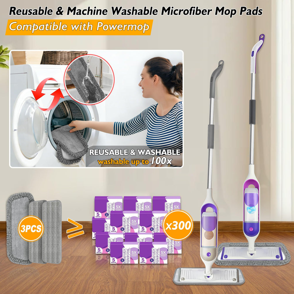 Spray Mop for Floor Cleaning with Microfiber and Swivel

