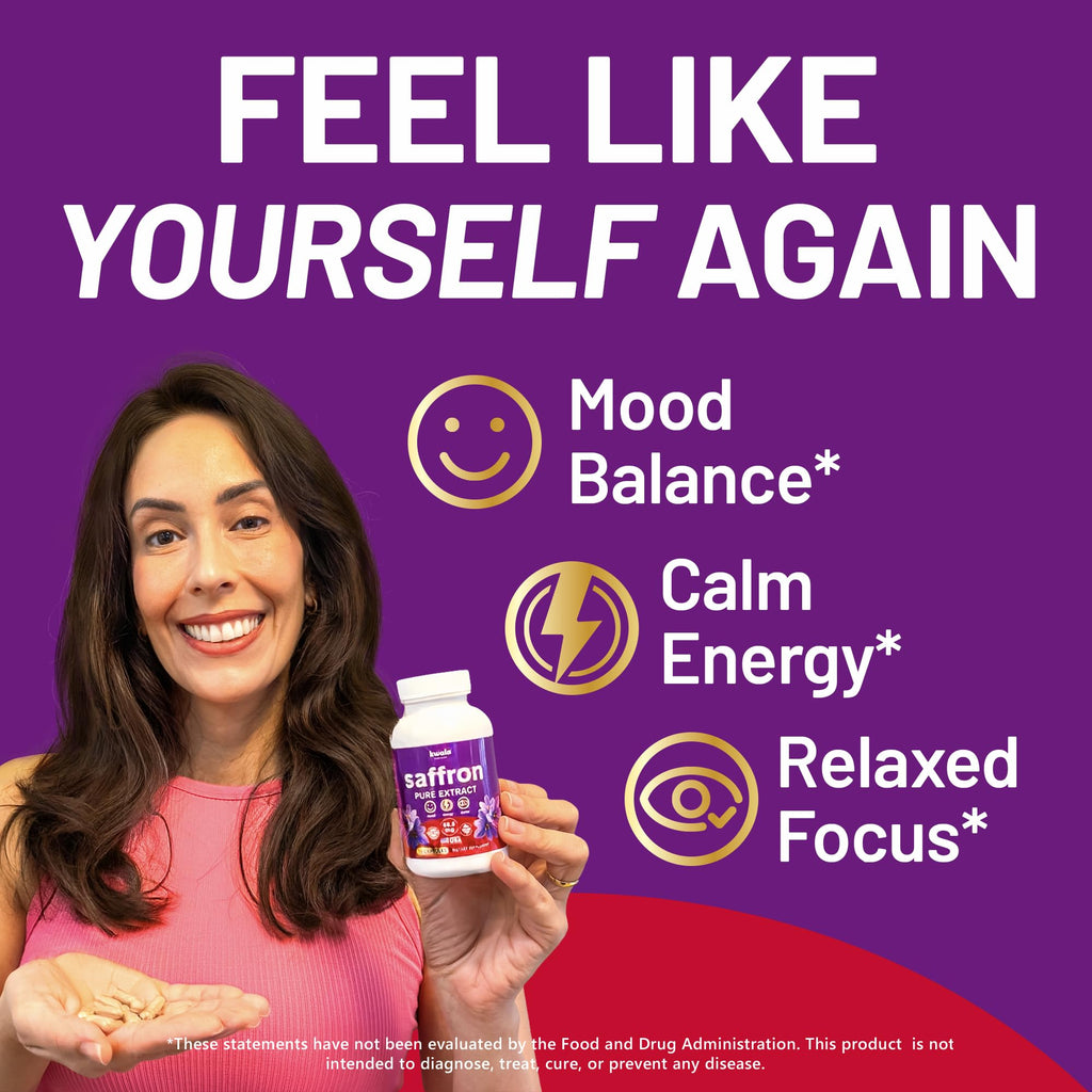 Kwala Nutrition Saffron Mood & Focus Supplement | Calm Focus

