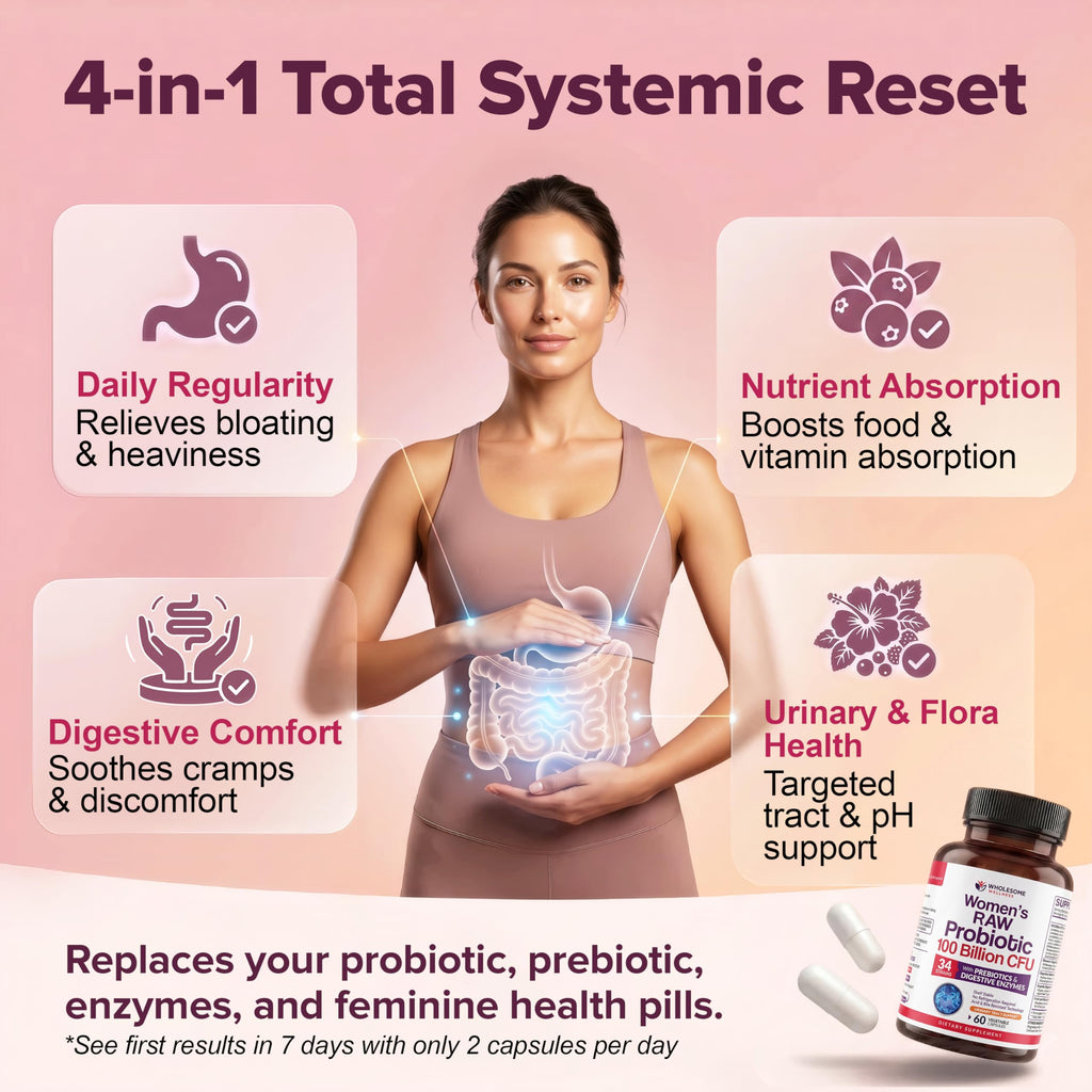 Wholesome Wellness Probiotics for Women - 100 Billion CFUs

