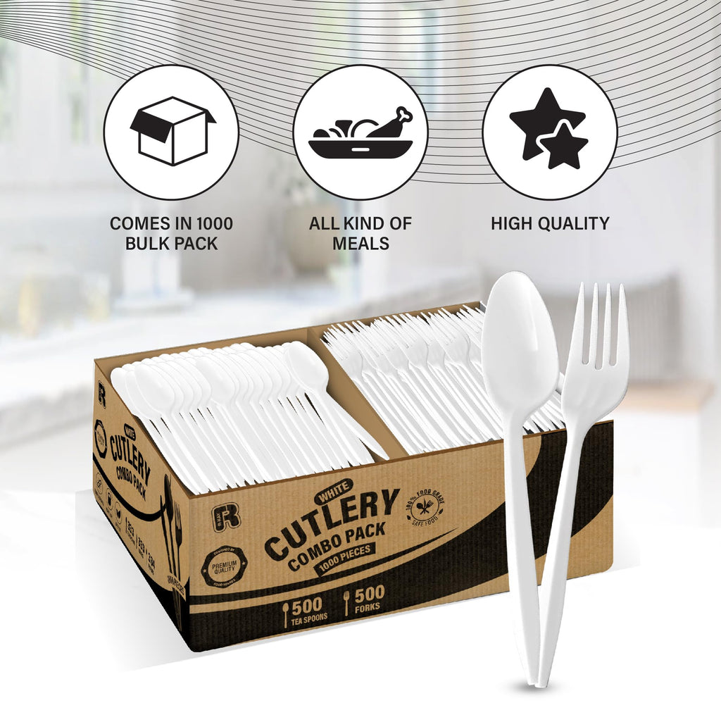R-KAY Disposable Plastic Cutlery Set for Parties

