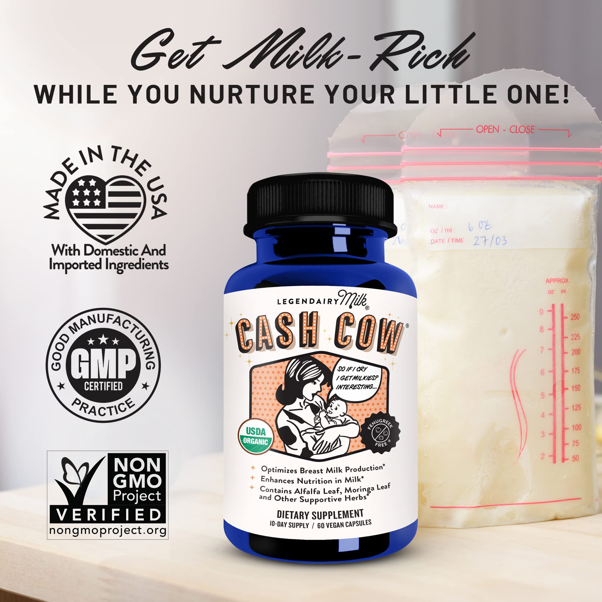 Legendairy Milk Lactation Supplement Cash Cow Organic Vegan

