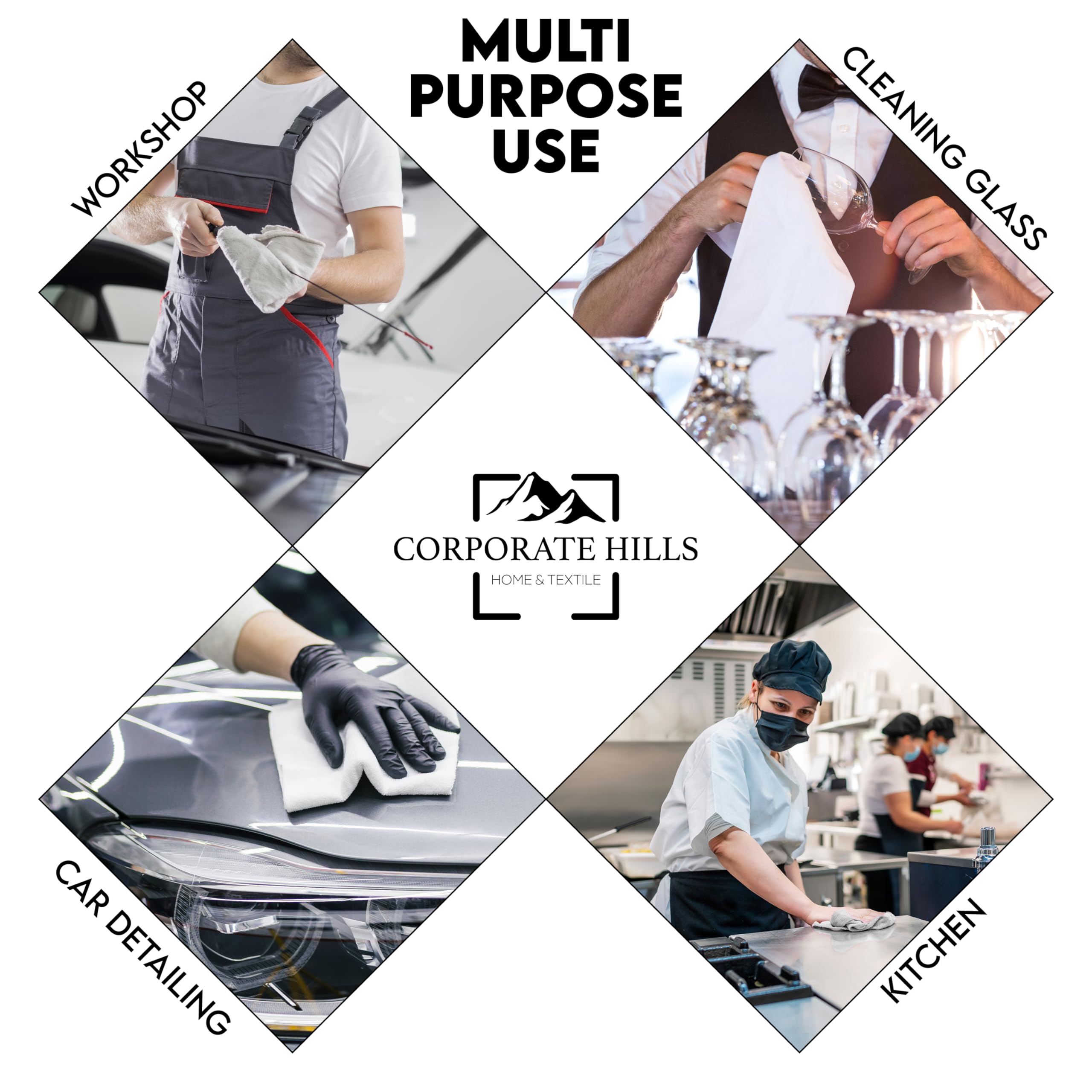 Cotton Terry Cleaning Cloths – Multipurpose Wipes

