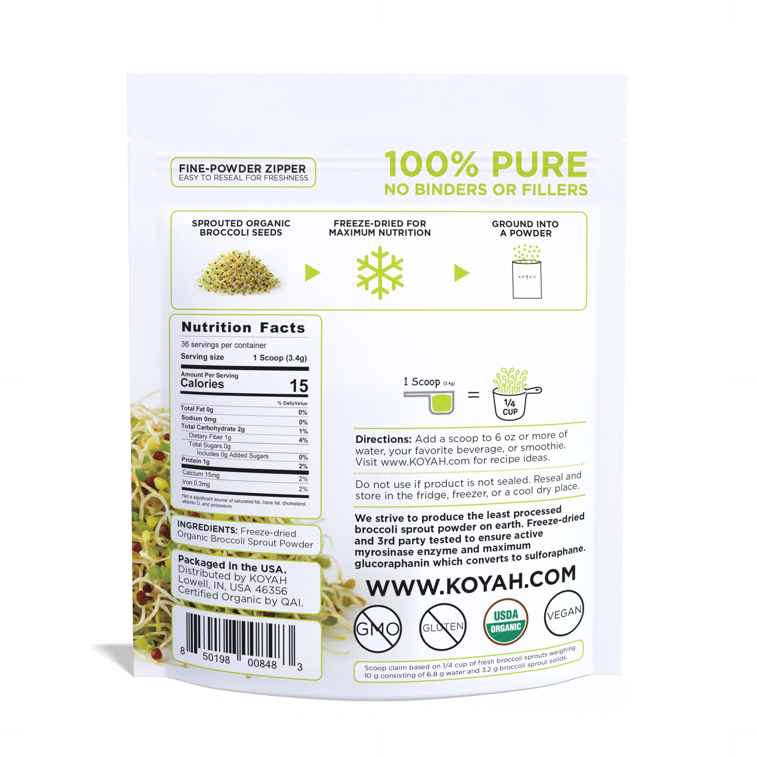 KOYAH Broccoli Sprout Powder | Easy Nutrition

