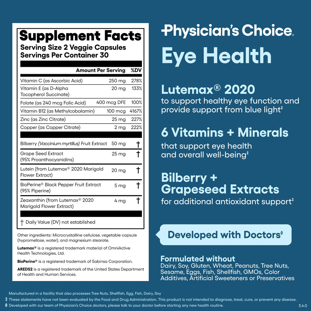 Physician's Choice Eye Health Supplement with Lutein

