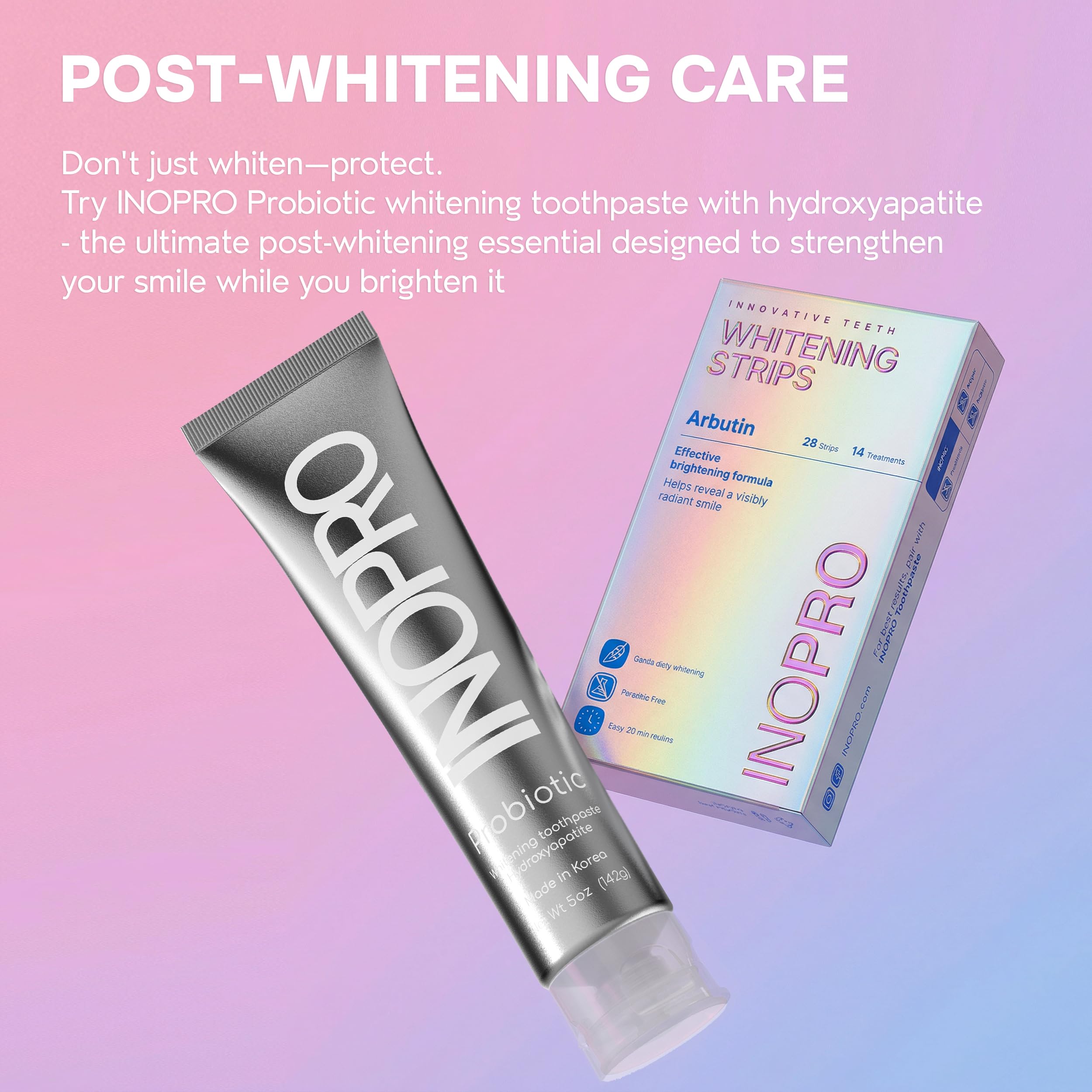 InoPro Teeth Whitening Strips Kit – Enamel Safe

