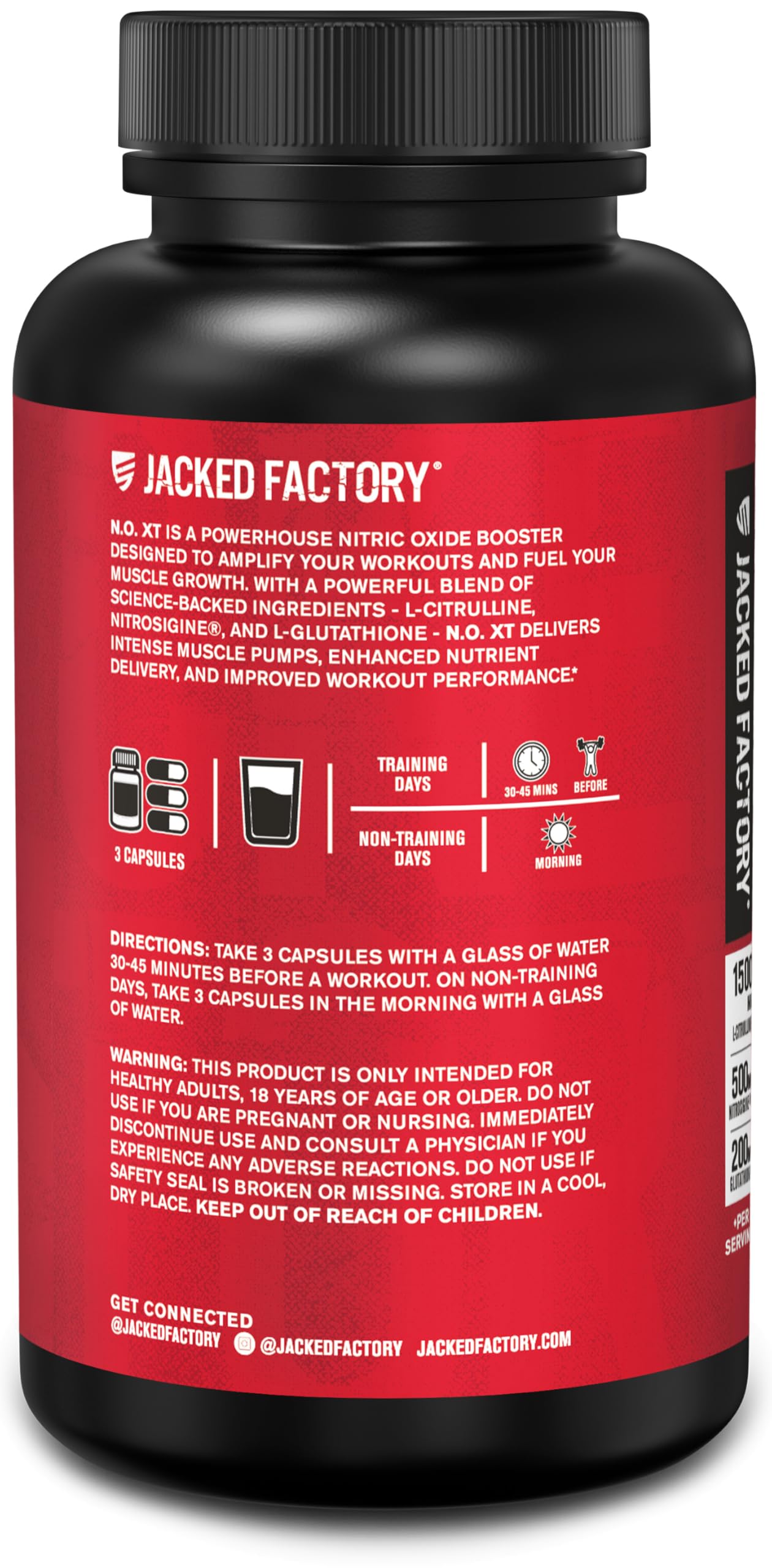 N.O. XT Nitric Oxide Supplement by Jacked Factory

