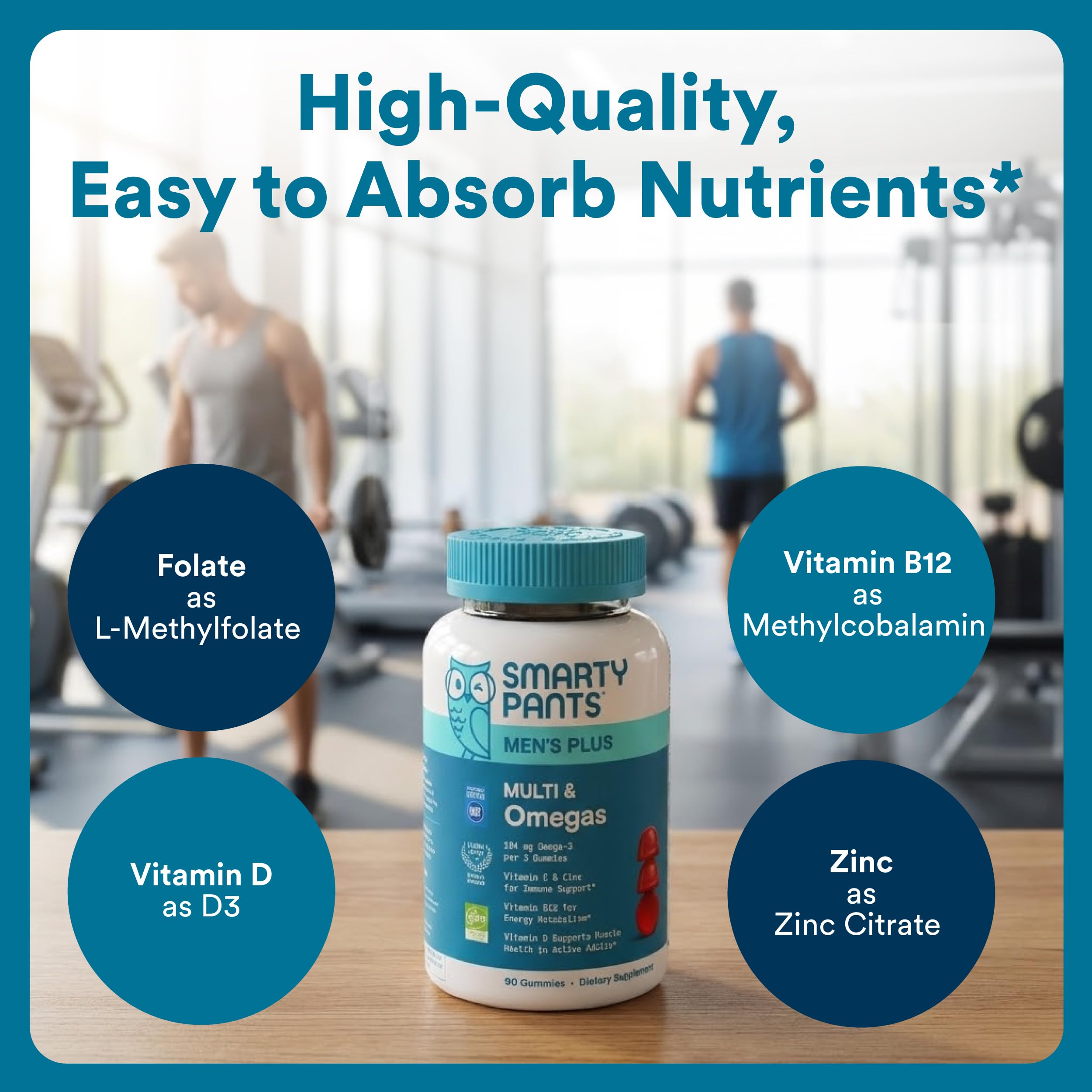 SmartyPants Men's Vitamin Gummies for Daily Wellness


