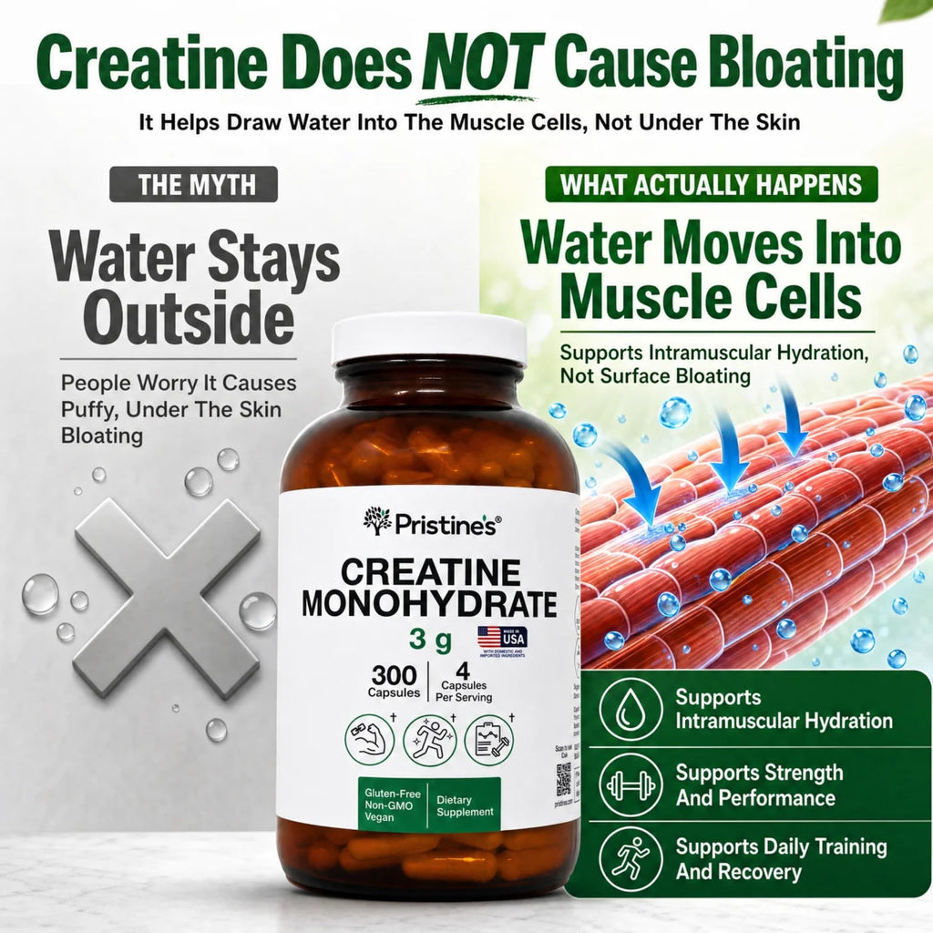 PRISTINE'S Creatine Monohydrate Capsules for Men and Women

