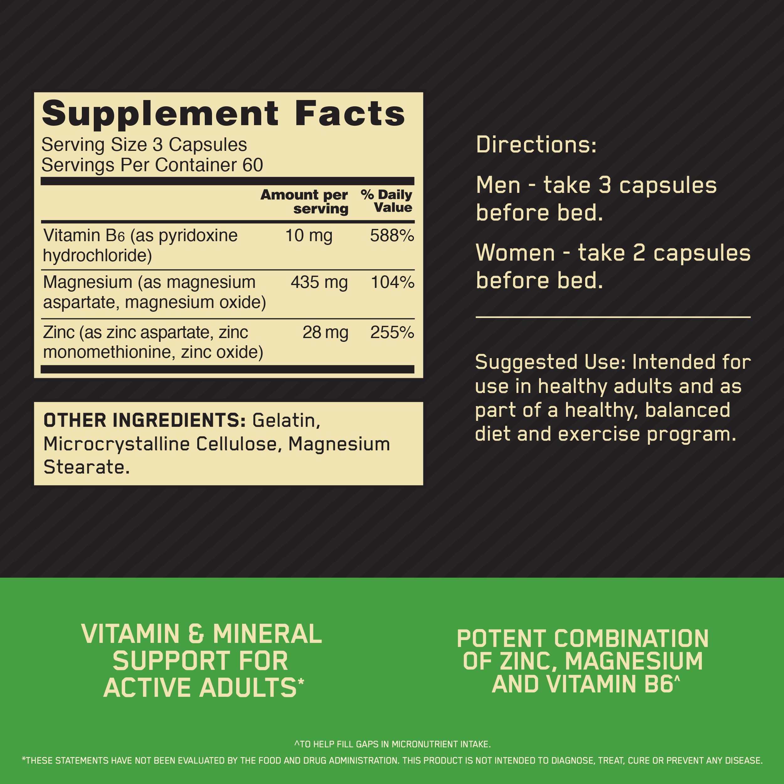 Optimum Nutrition Zinc Magnesium Aspartate Supplement

