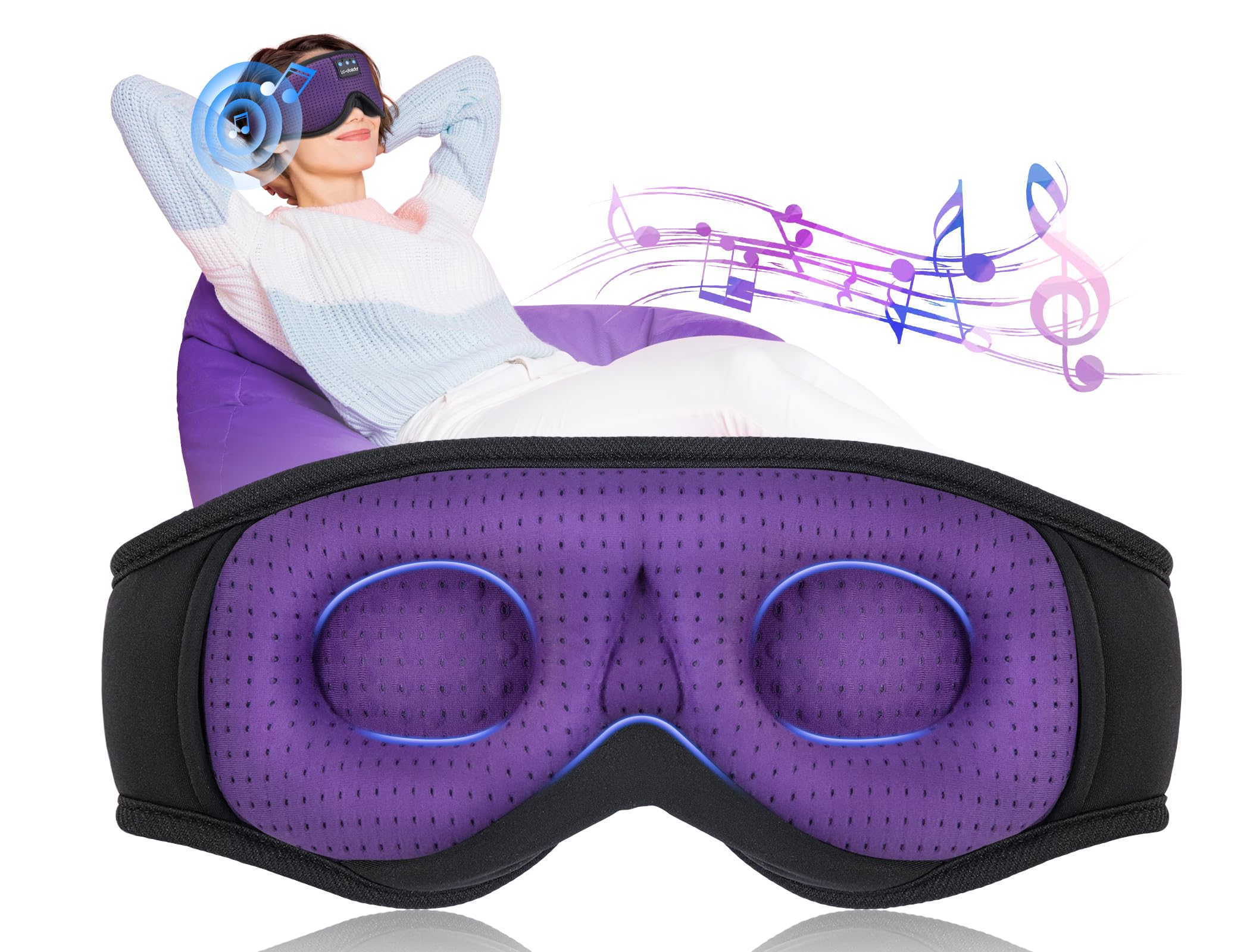 LC-dolida Sleep Headphones Eye Mask with Bluetooth Audio