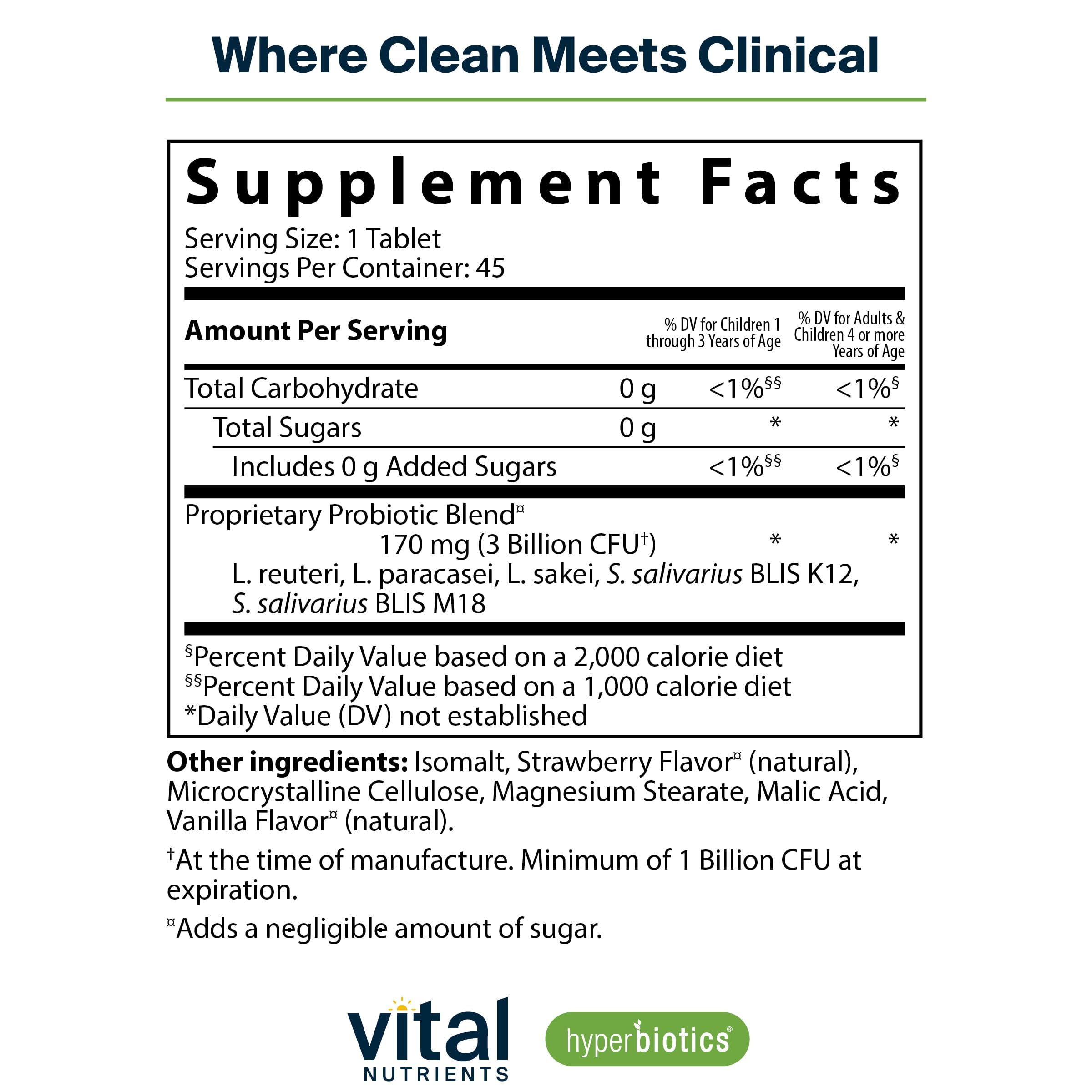 Vital Nutrients Pro Kids Probiotic ENT for Toddler Health

