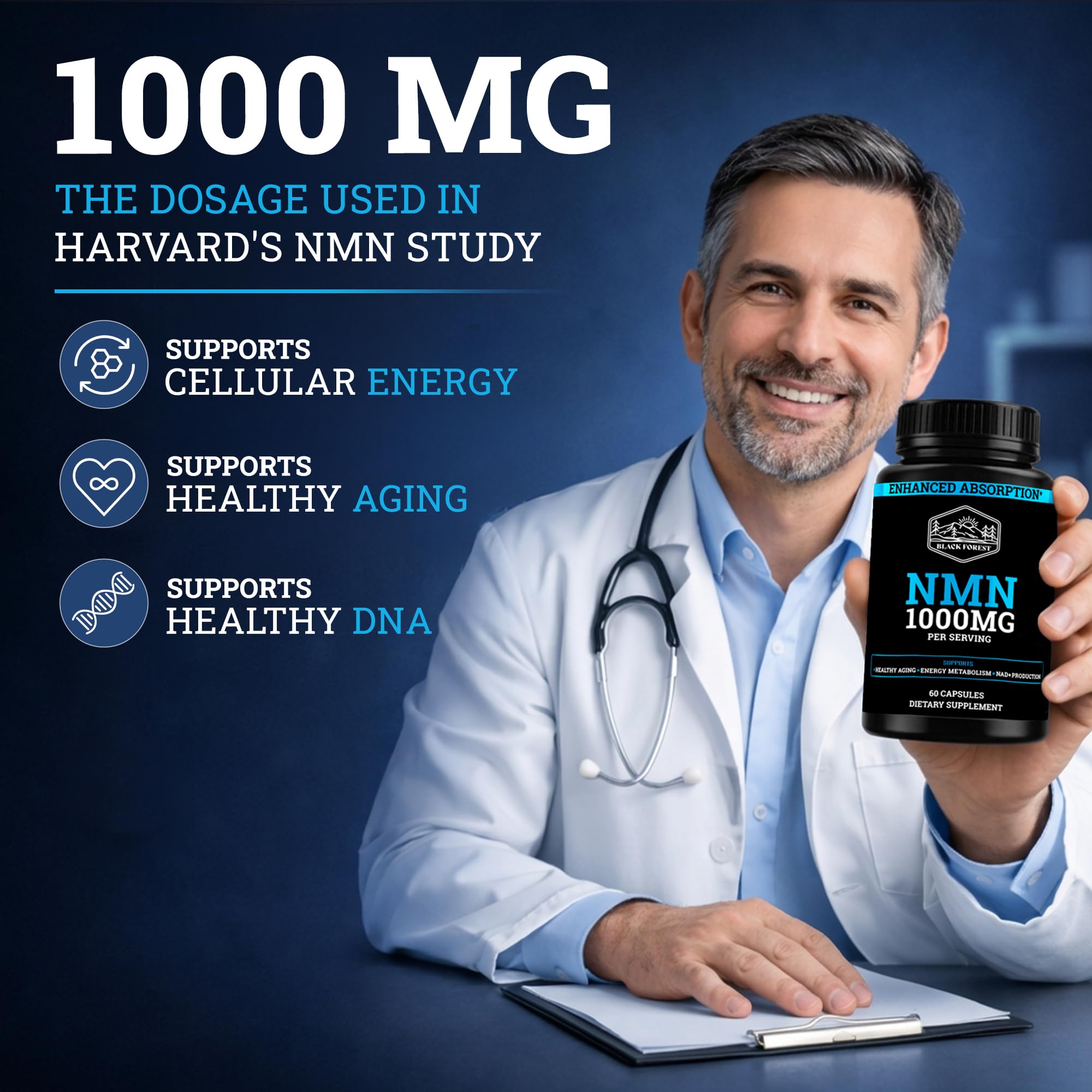 Black Forest NMN Supplement with BioPerine for NAD+

