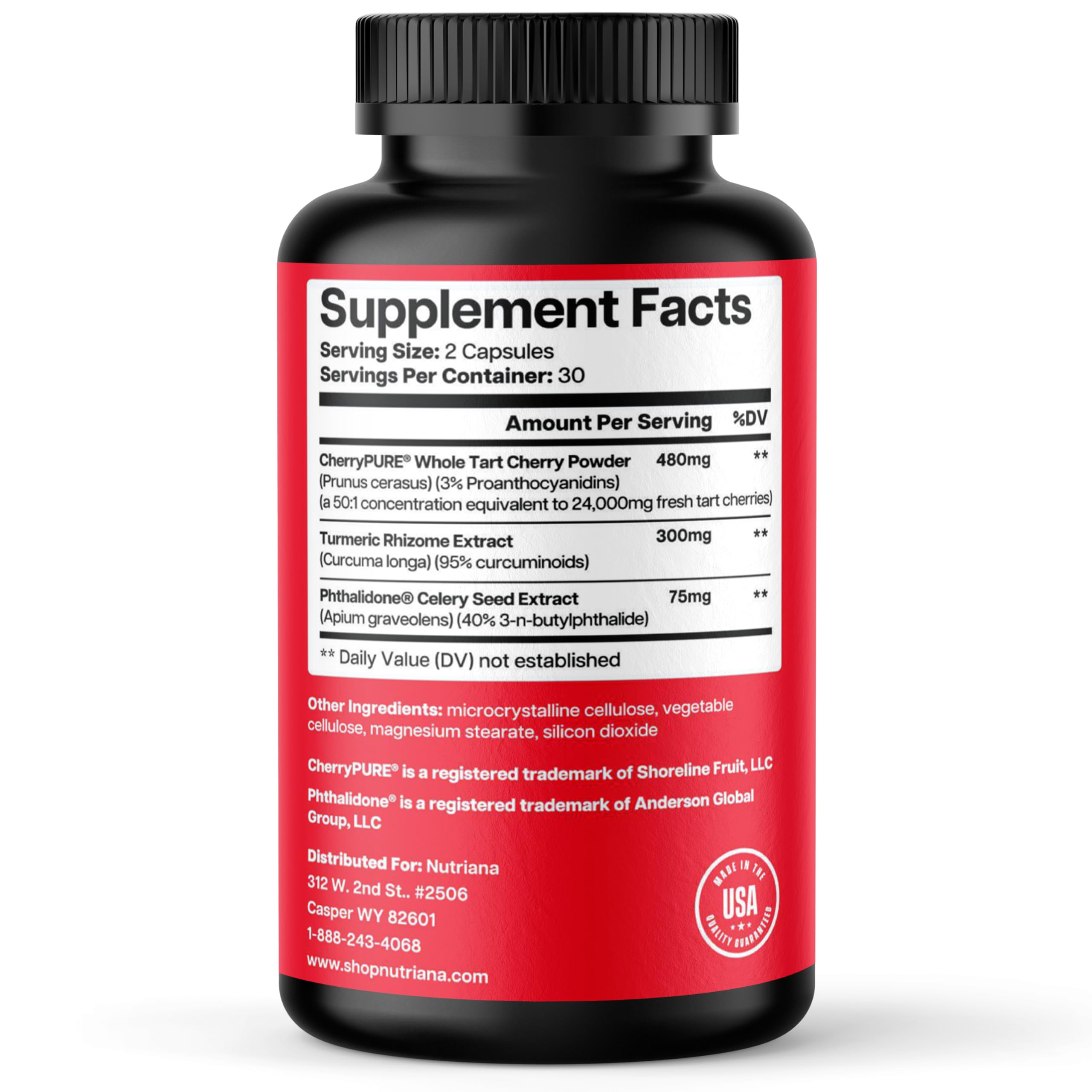 Nutriana Tart Cherry Extract Supplement | Joint Support

