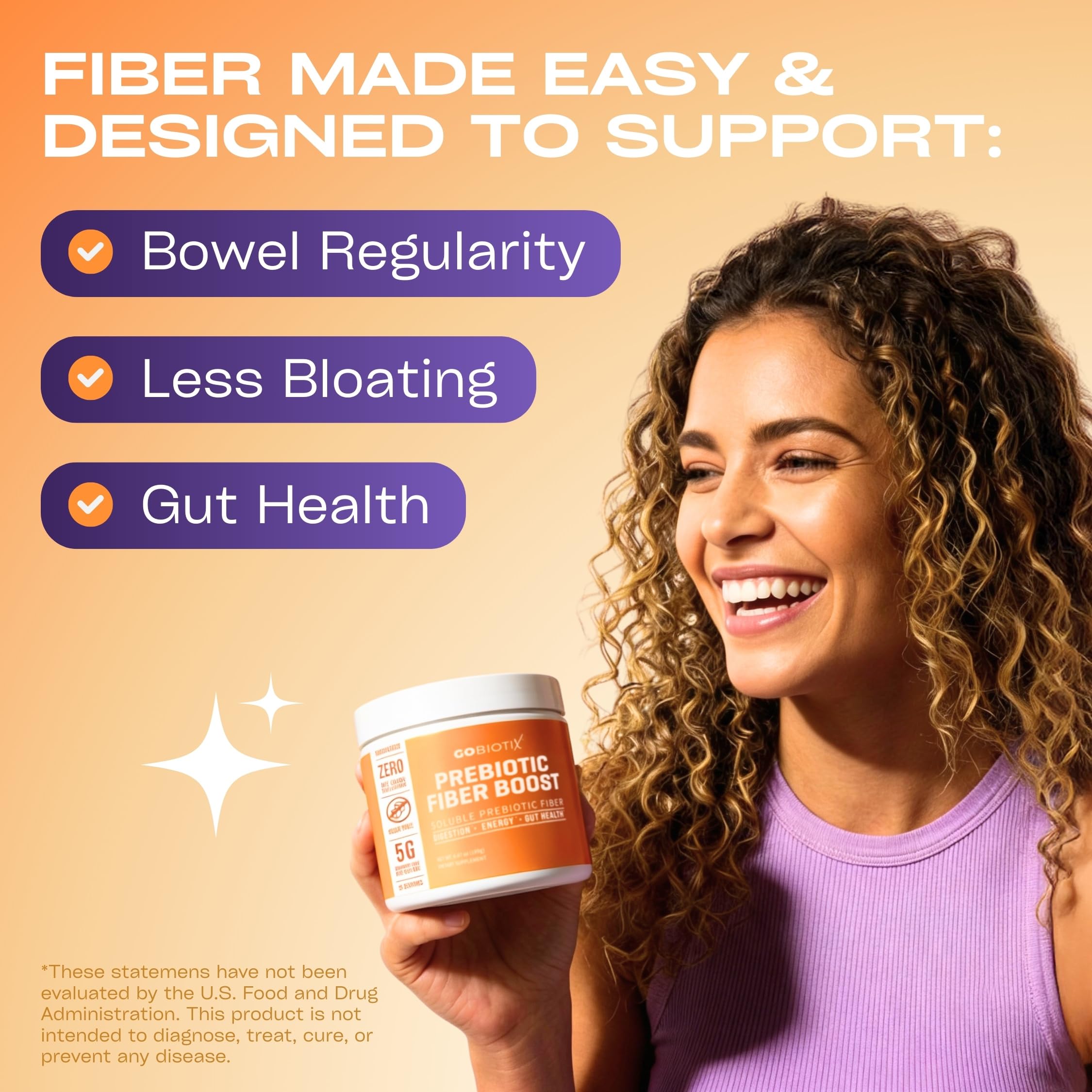 GOBIOTIX Fiber Powder with Prebiotics | Digestive Health


