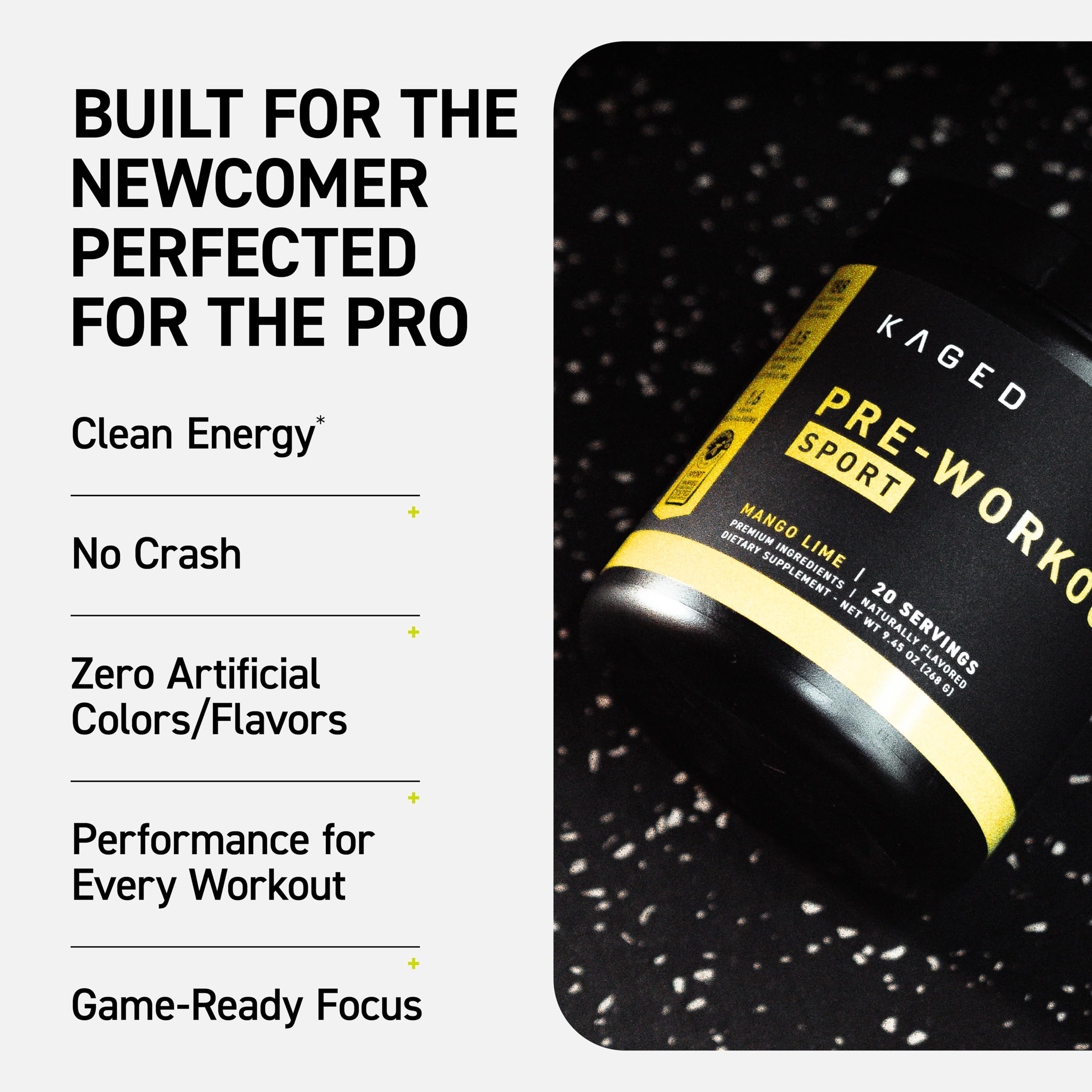Kaged Sport Pre-Workout Powder | Performance Formula

