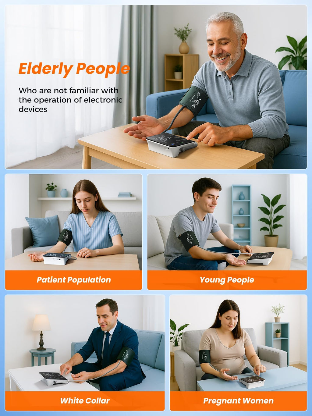 Blood Pressure Monitor for Home & Travel - FDA-Cleared

