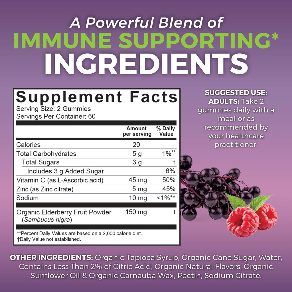 Viva Naturals Immune Support Gummies | Organic

