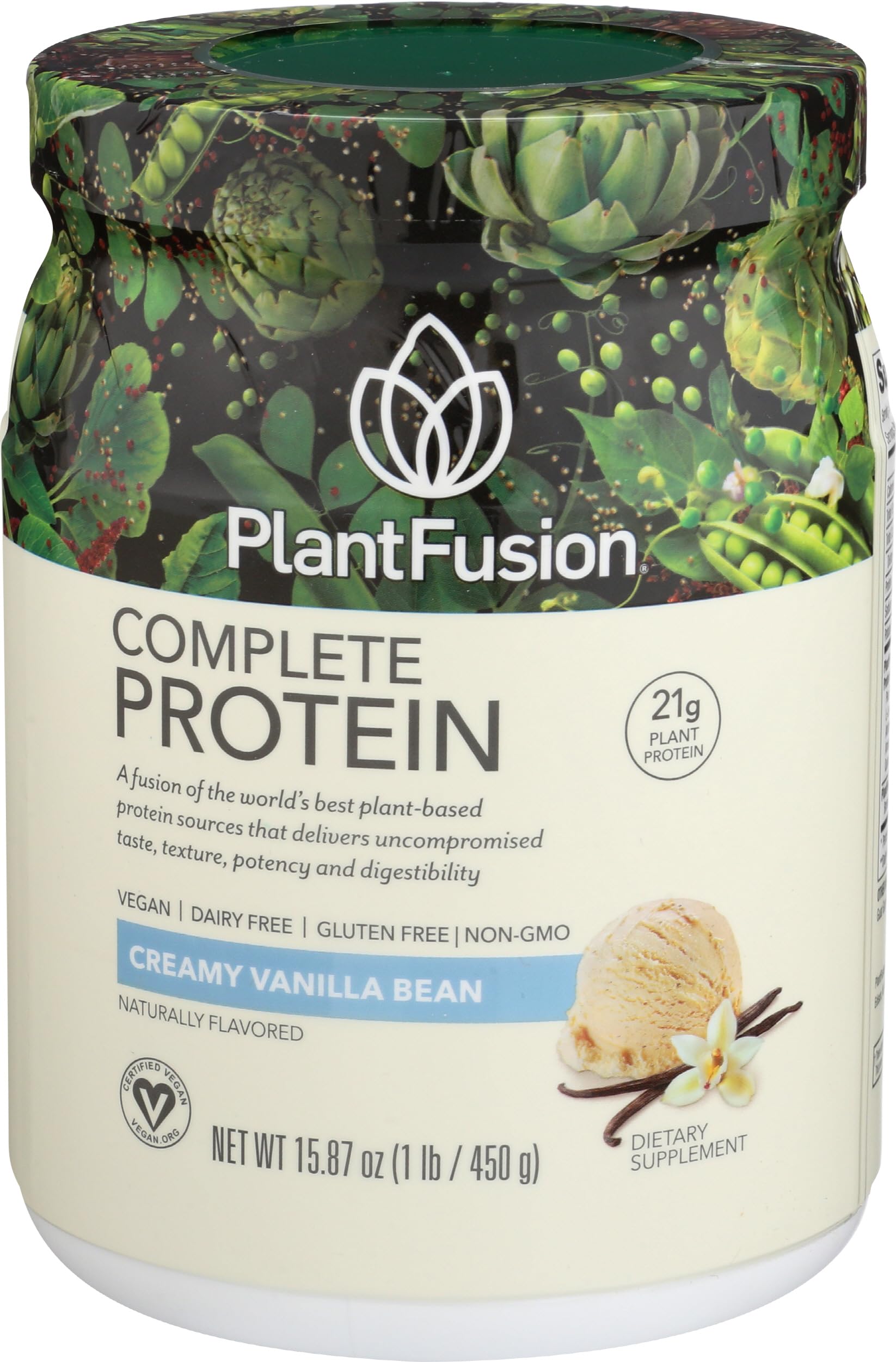 PlantFusion Complete Vegan Protein Powder with BCAAs