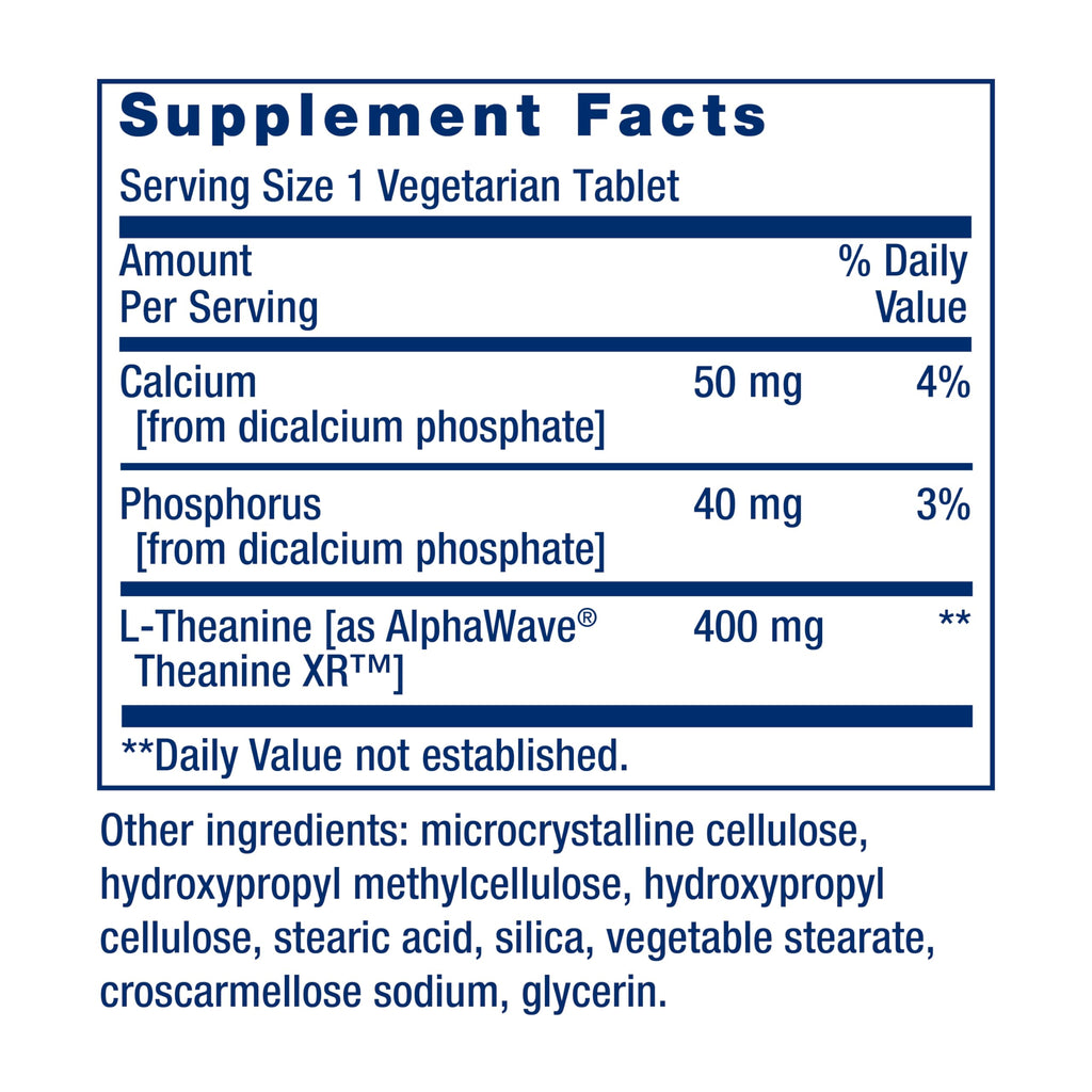 Life Extension Theanine XR Stress Relief Calming Supplement


