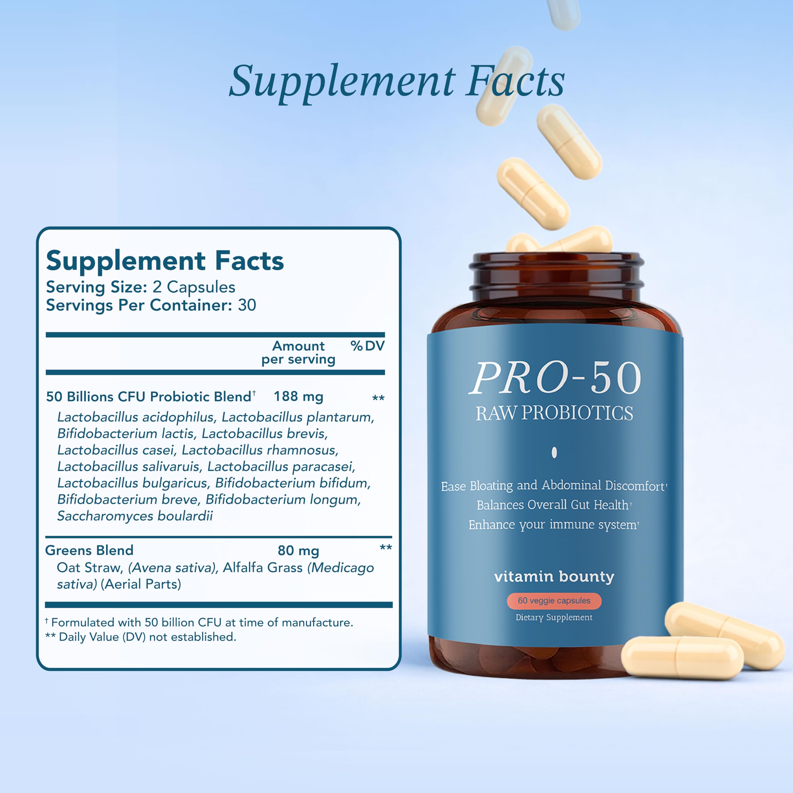 Vitamin Bounty Probiotics for Digestive Health

