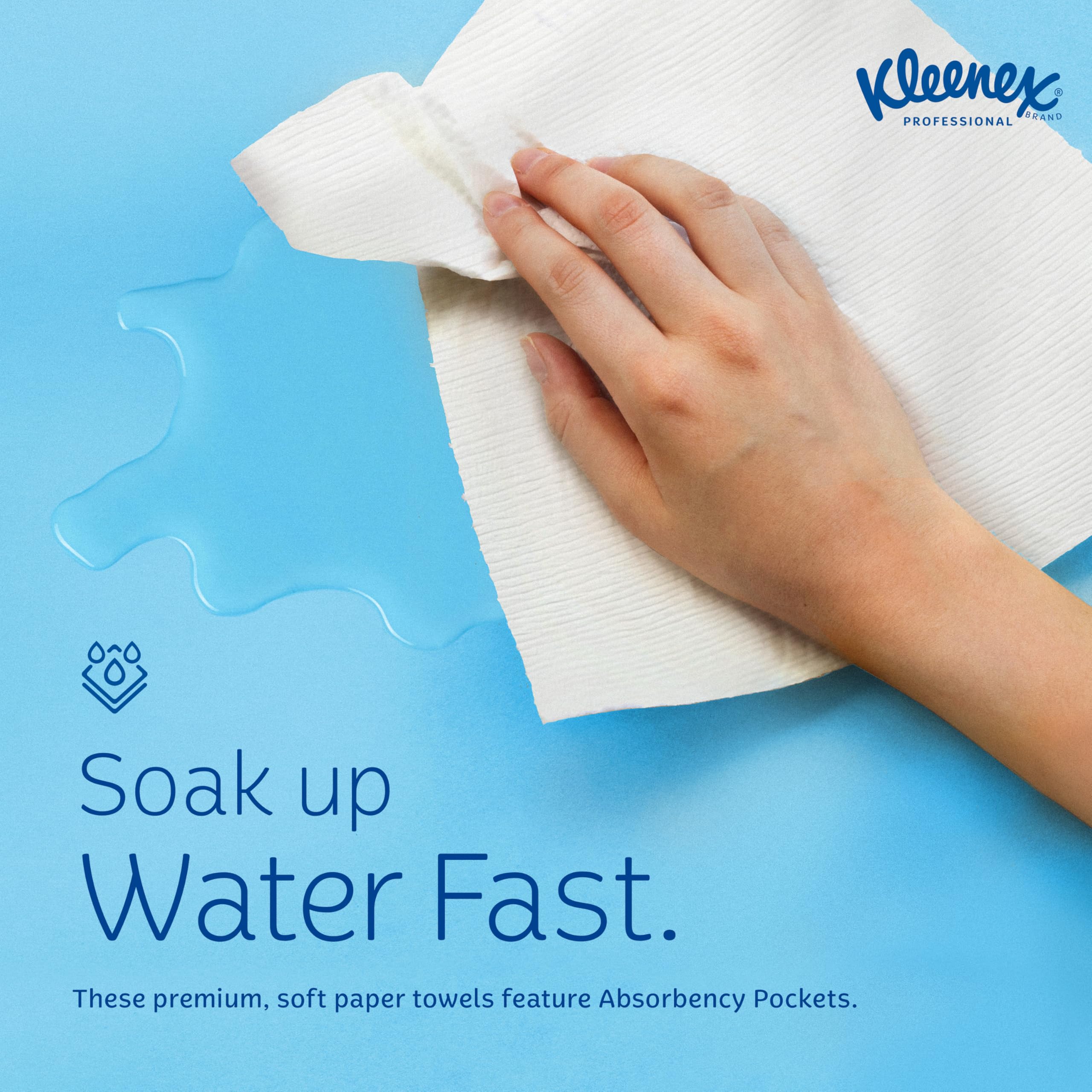 Kleenex Universal Hard Roll Paper Towels - Premium Absorbency Pockets


