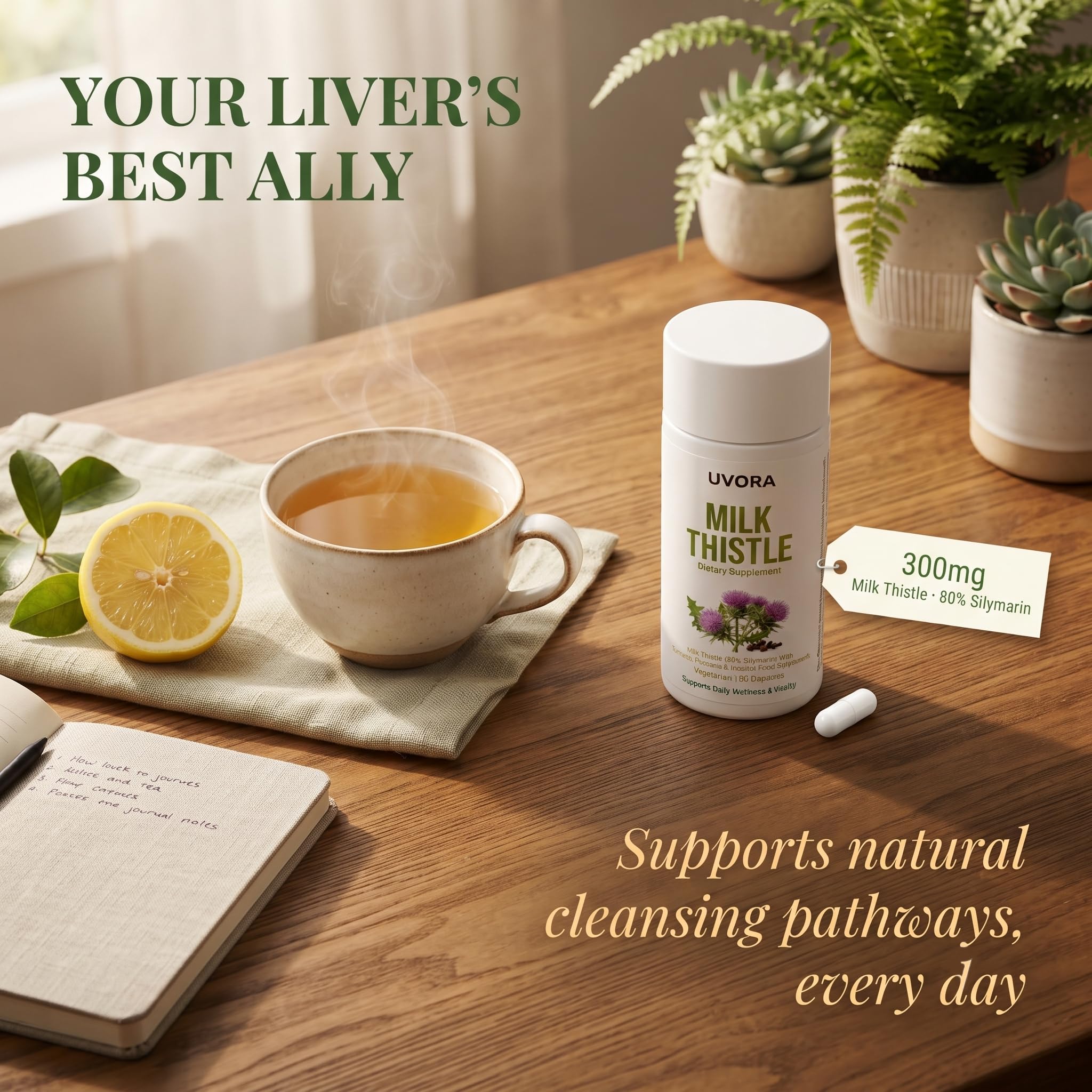 Uvora Milk Thistle Detox Liver Support

