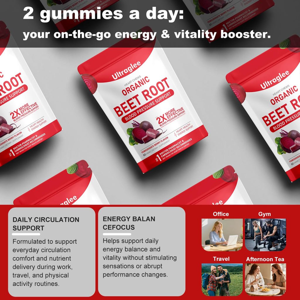 Beetsroot Heart Chews – Nitric Oxide & Heart Health

