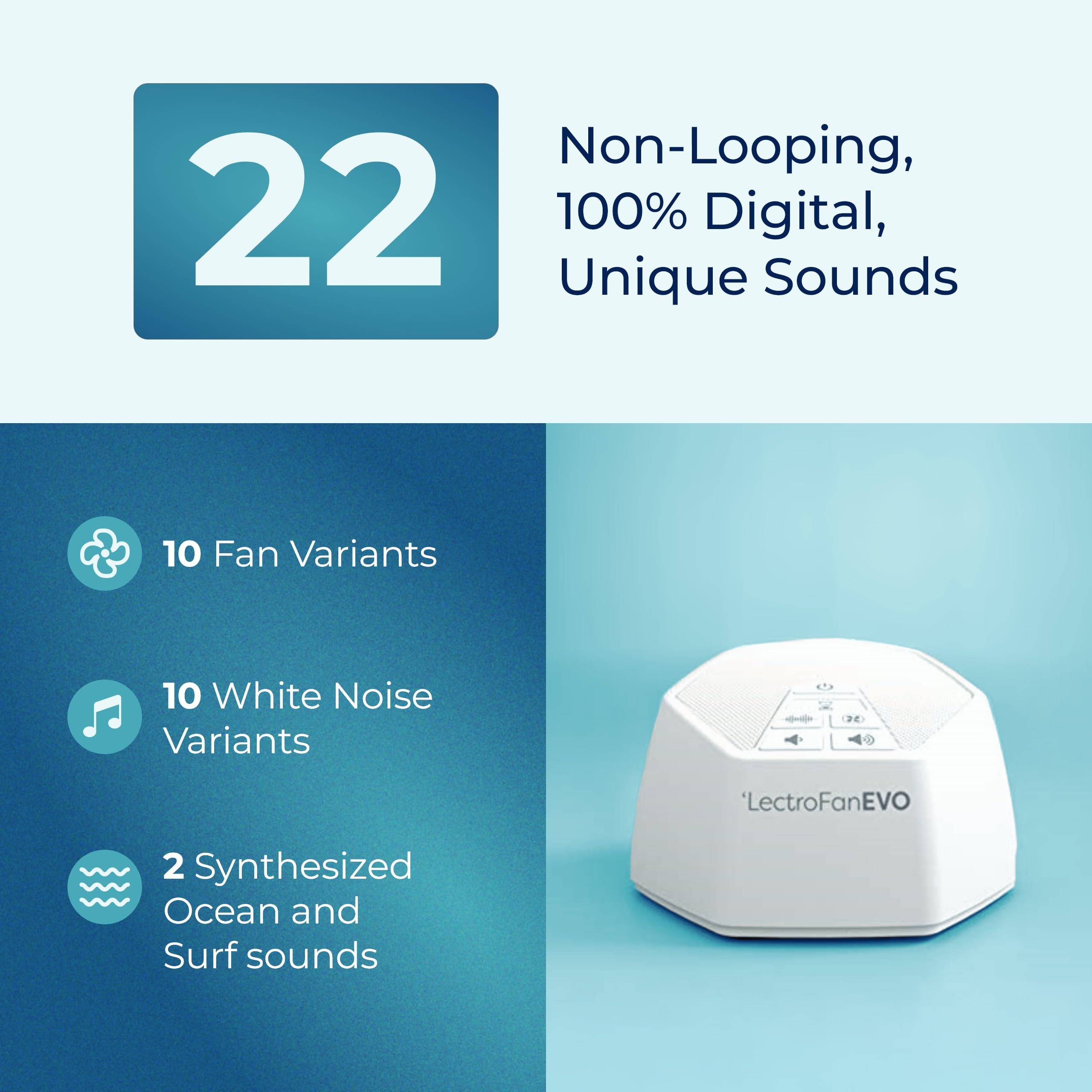 LectroFan EVO Sleep Sound Machine | Adaptive Sound Tech

