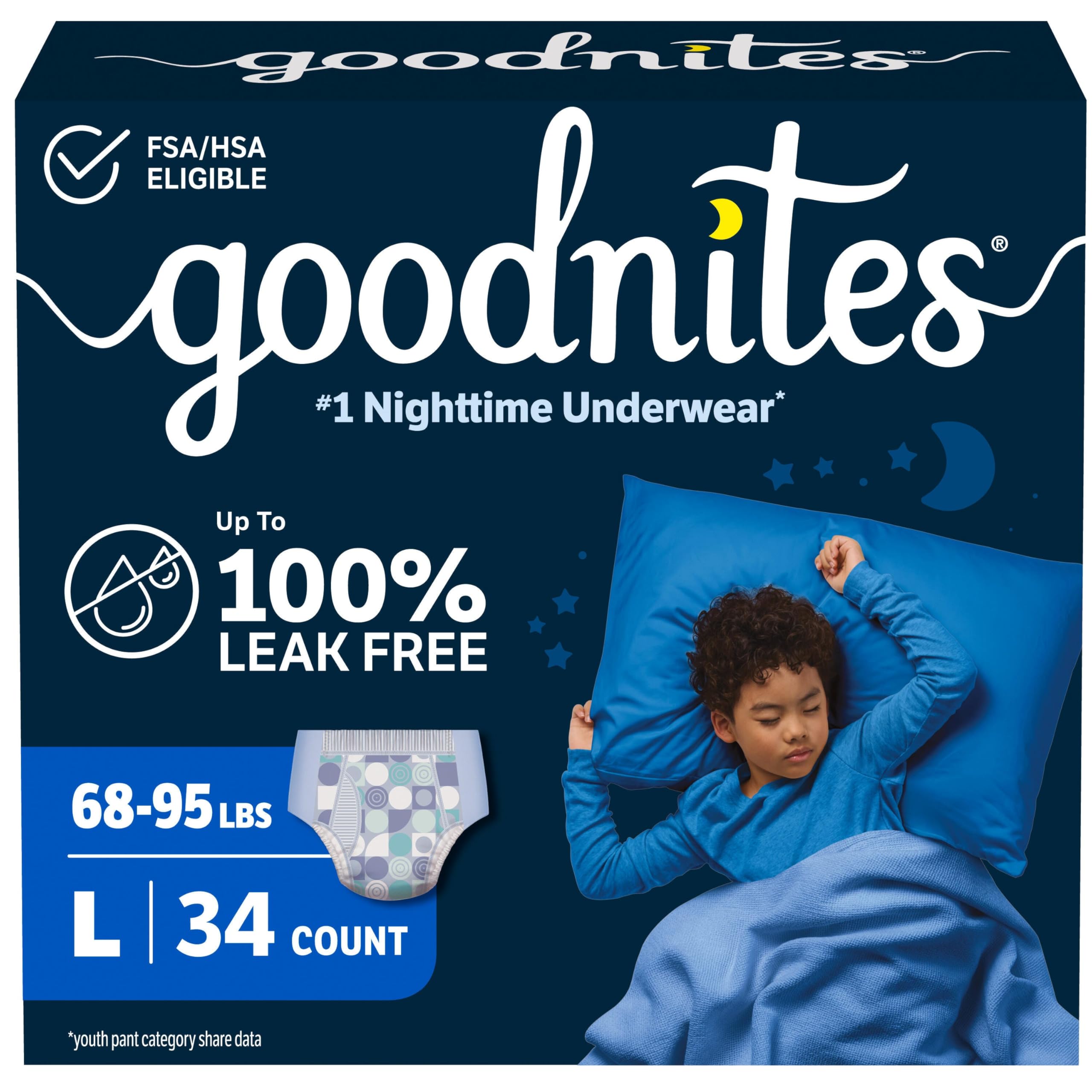 Goodnites Nighttime Bedwetting Underwear for Boys