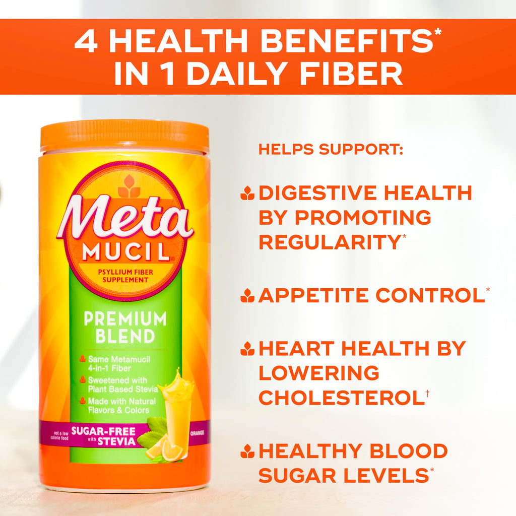 Metamucil Premium Blend Psyllium Fiber Supplement

