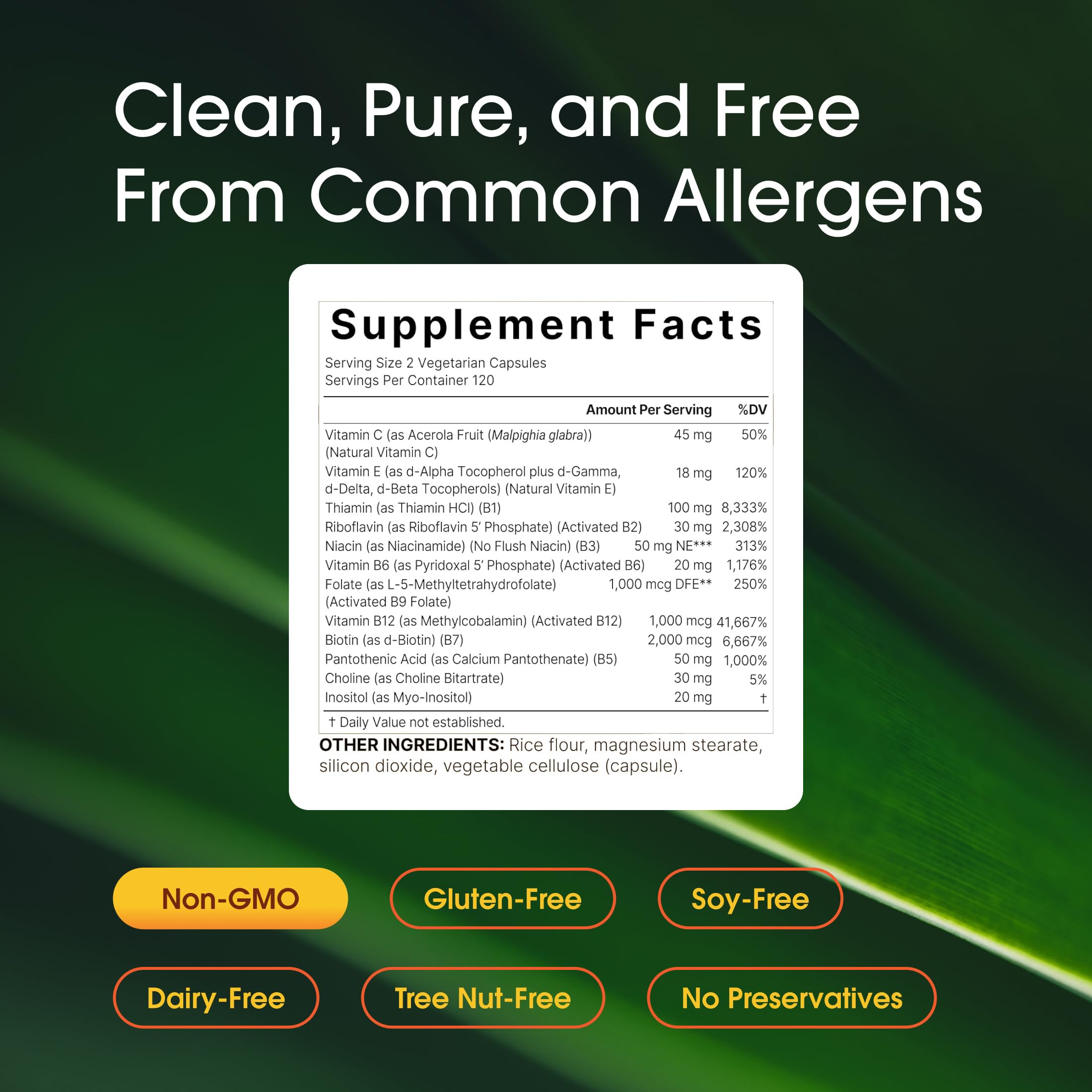 NatureBell Methylated B Complex Vitamins for Immune Support

