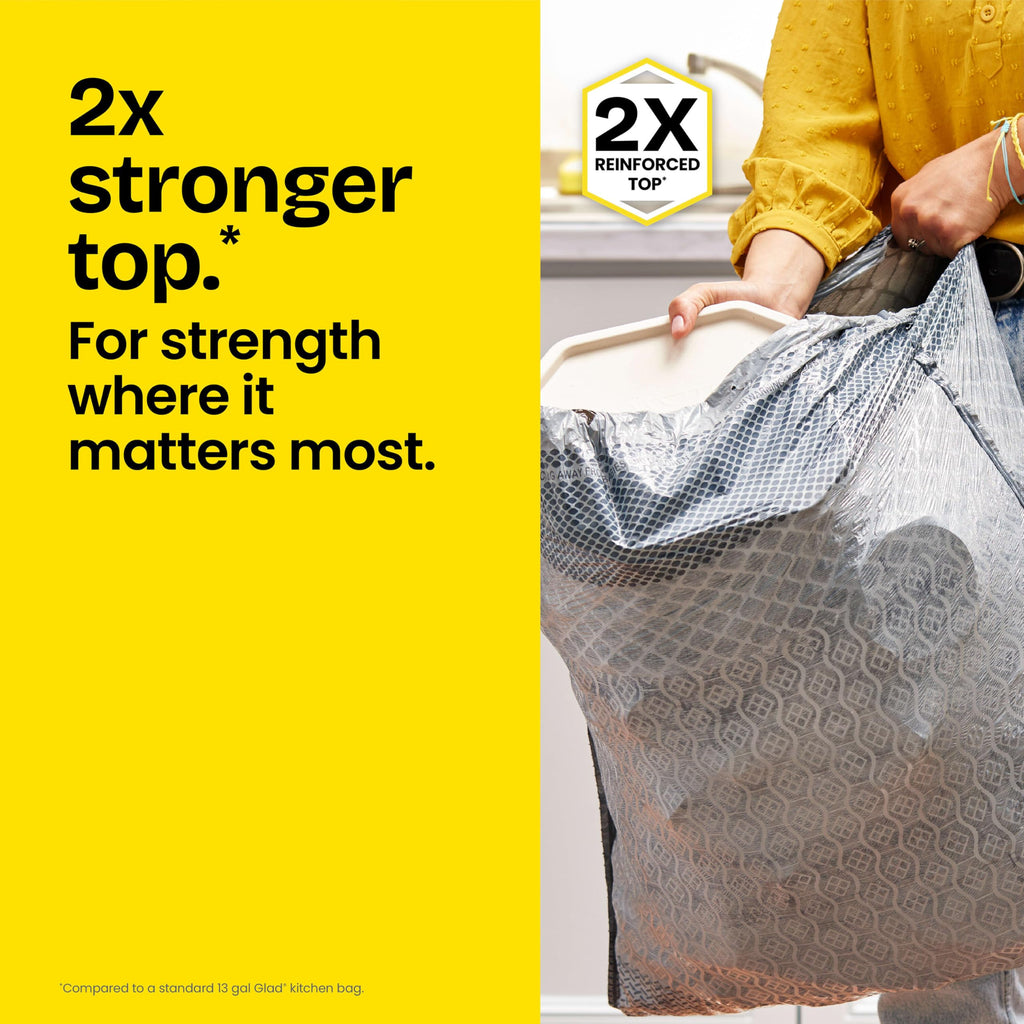 Glad ForceFlex MaxStrength Kitchen Trash Bags Durable

