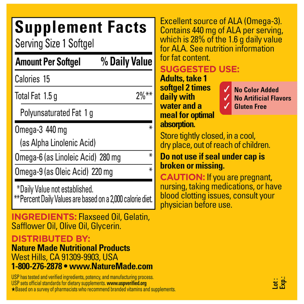 Nature Made Triple Omega 3-6-9 Softgels - Heart Health

