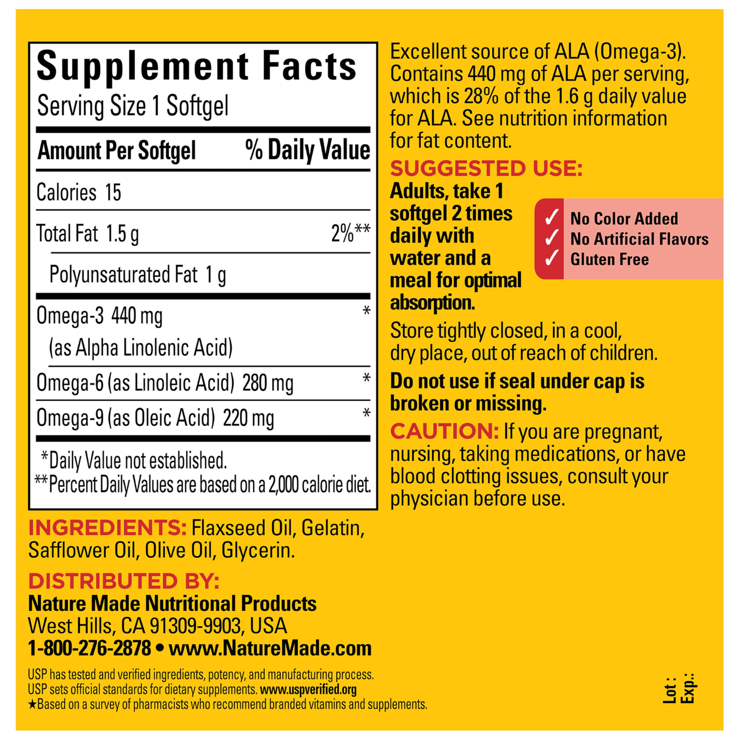 Nature Made Triple Omega 3-6-9 Softgels - Heart Health

