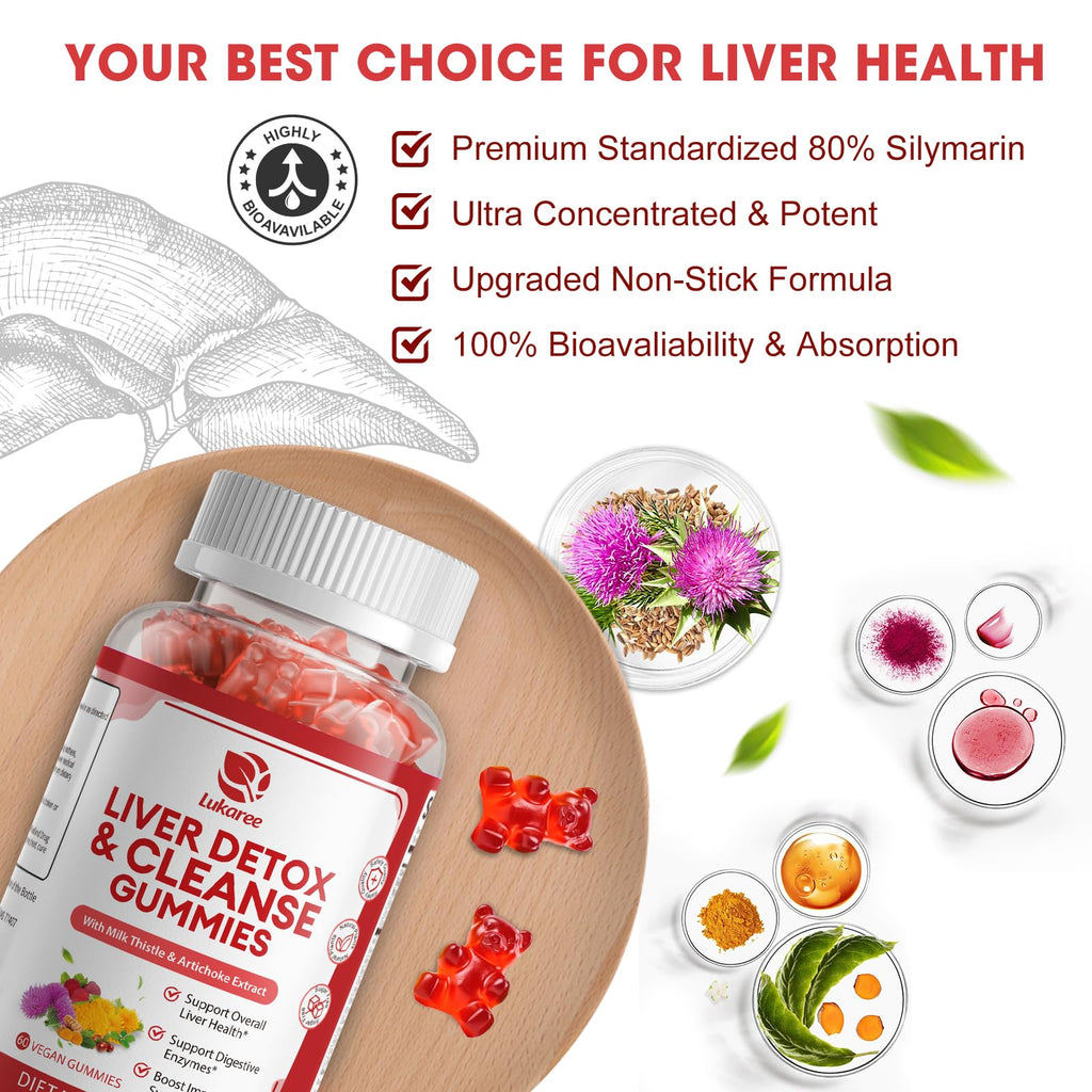 Lukaree Liver Cleanse Gummies | Milk Thistle & Artichoke

