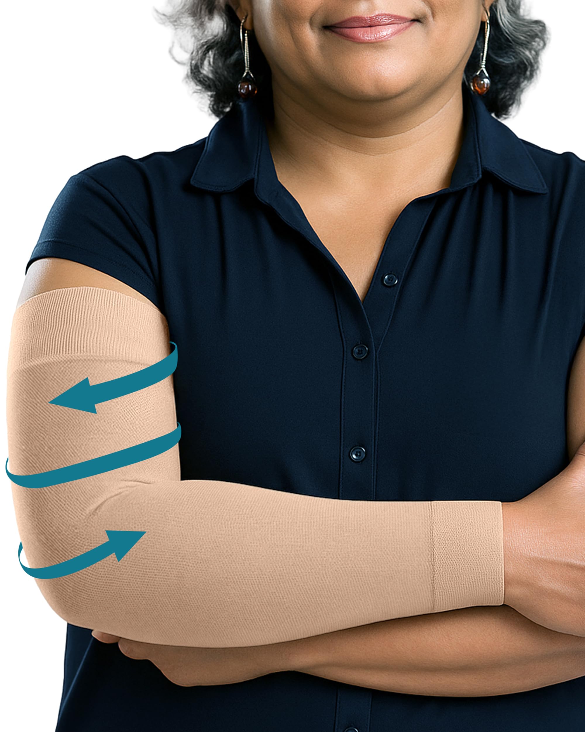 KEMFORD Compression Arm Sleeves for Women - 15-20 mmHg

