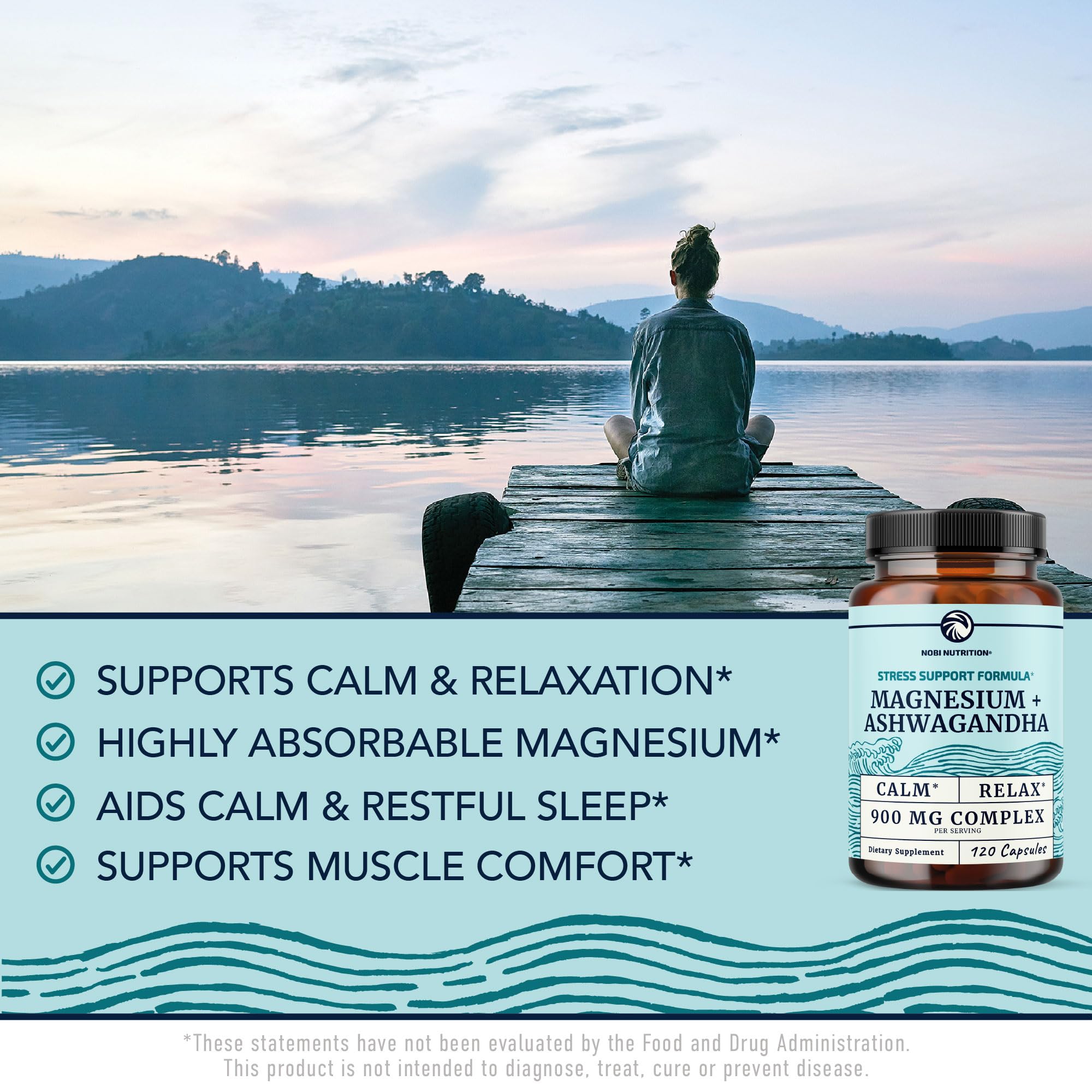 Magnesium Ashwagandha Supplement for Relaxation & Sleep


