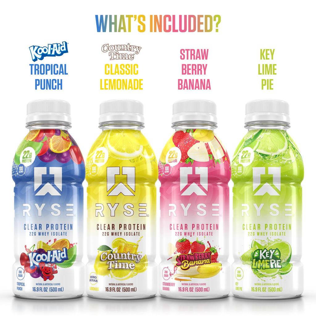 RYSE Clear Protein Drink - 22g Whey Isolate, Sugar-Free

